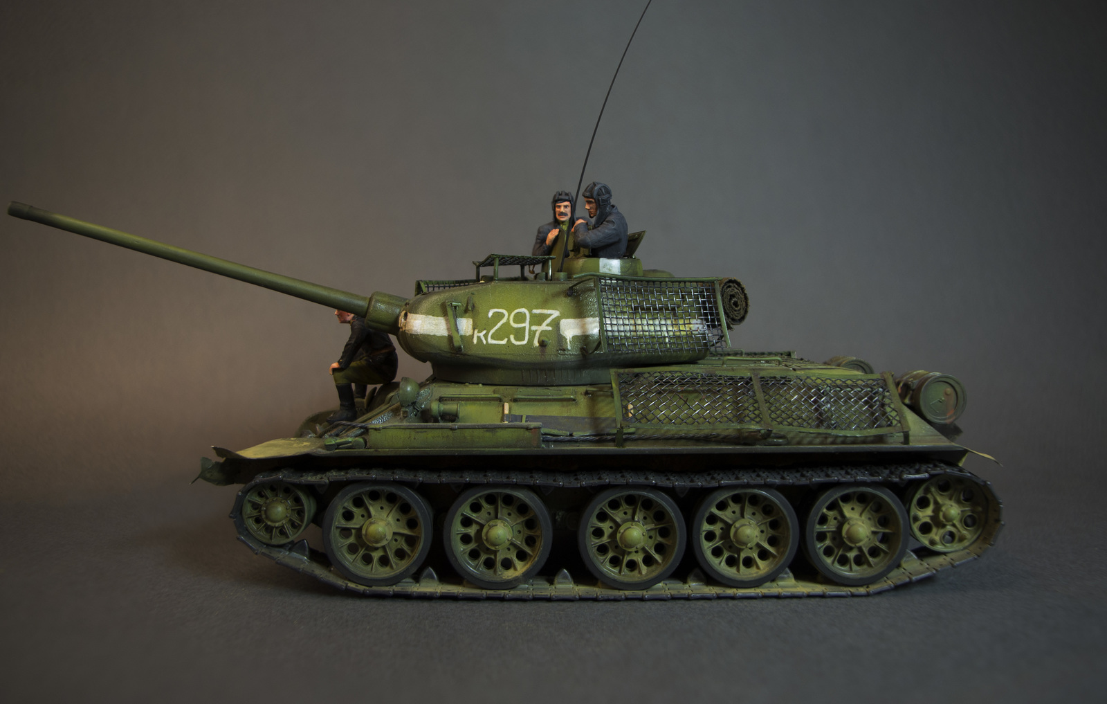 Model of the T-34-85 tank - My, Stand modeling, Models, BTT, T-34, Painting, Airbrush, Creation, Hobby, Longpost