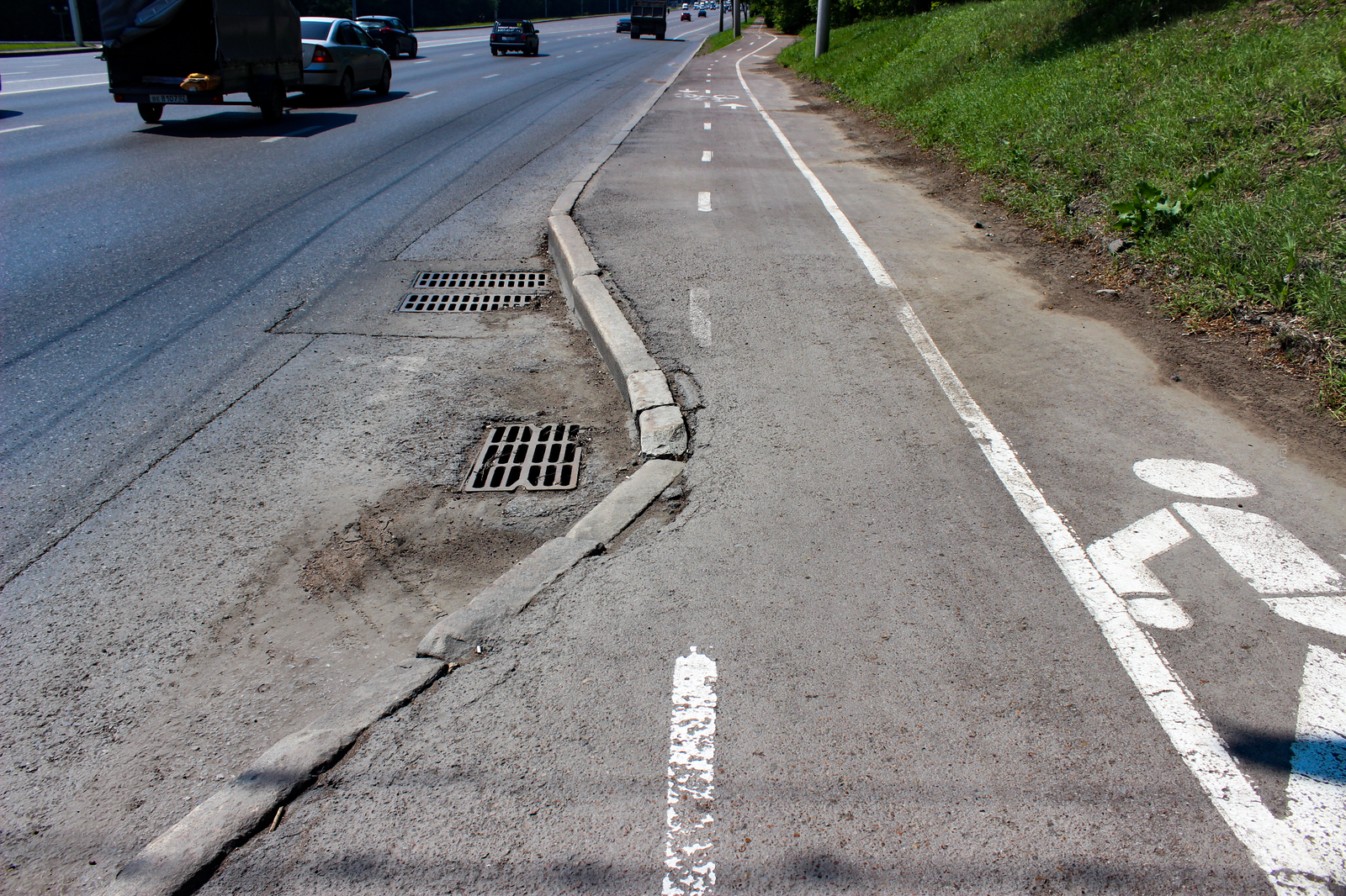 An easy way to die for Ufa cyclists - My, A bike, Bike path, Ufa, Bashkortostan