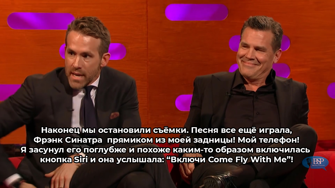 Ryan Reynolds and the phone that rang on set. - The Graham Norton Show, Ryan Reynolds, Denzel Washington, , Bsp Studio, Longpost