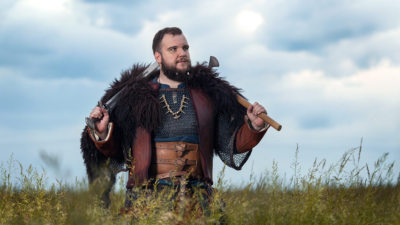 Swag Oglaffson (The Witcher) - My, Omega N, The Witcher 3: Wild Hunt, Cosplay, Witcher, The photo, Викинги, Fire, Longpost