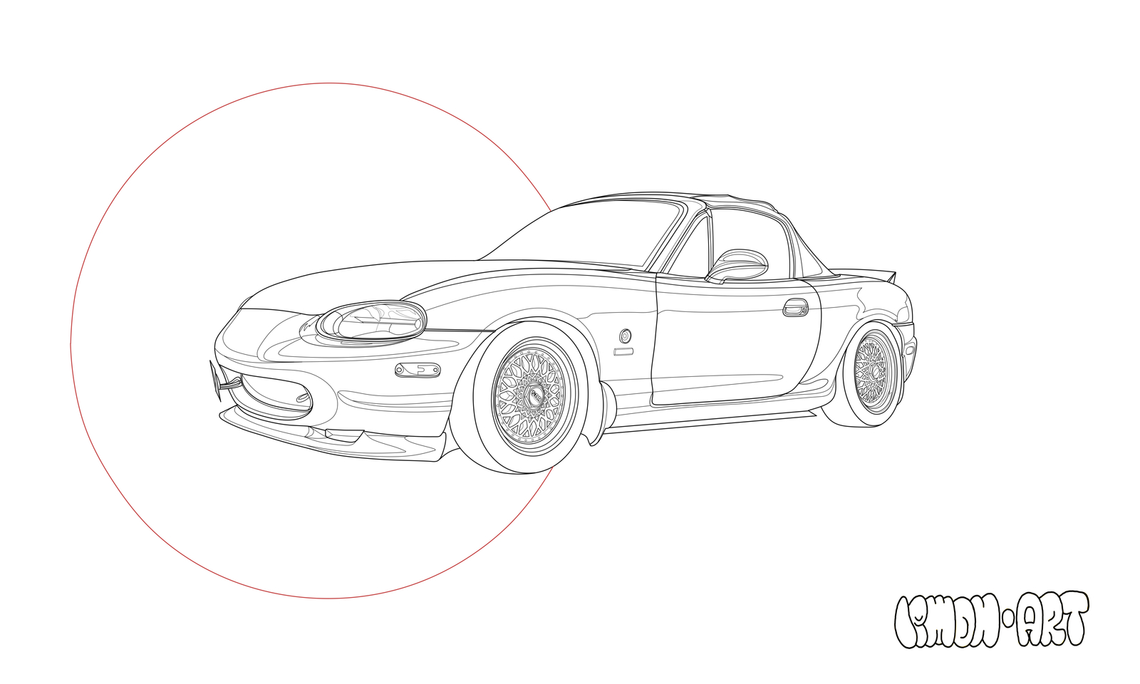 LEMON ART - MAZDA
 - My, Mazda, Art, Arta, Drawing, Auto