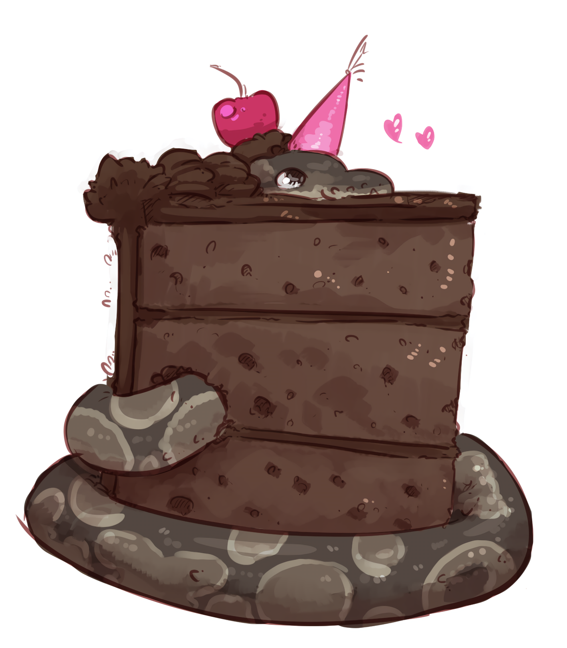 Surprise cake - Art, Cake, Snake