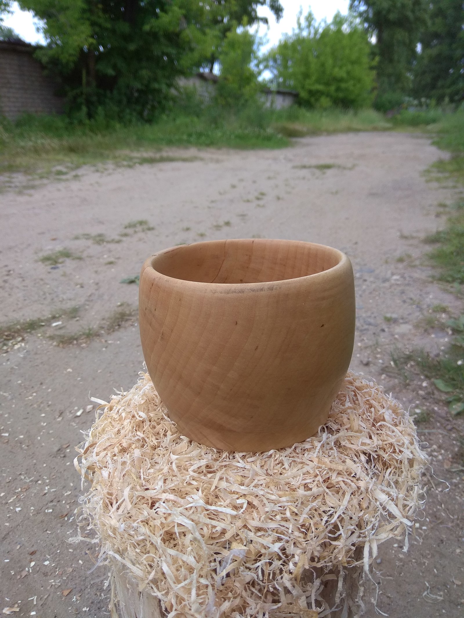 birch bowl - My, , Turning machine, Crooked hands, Woodworking, Video, Longpost