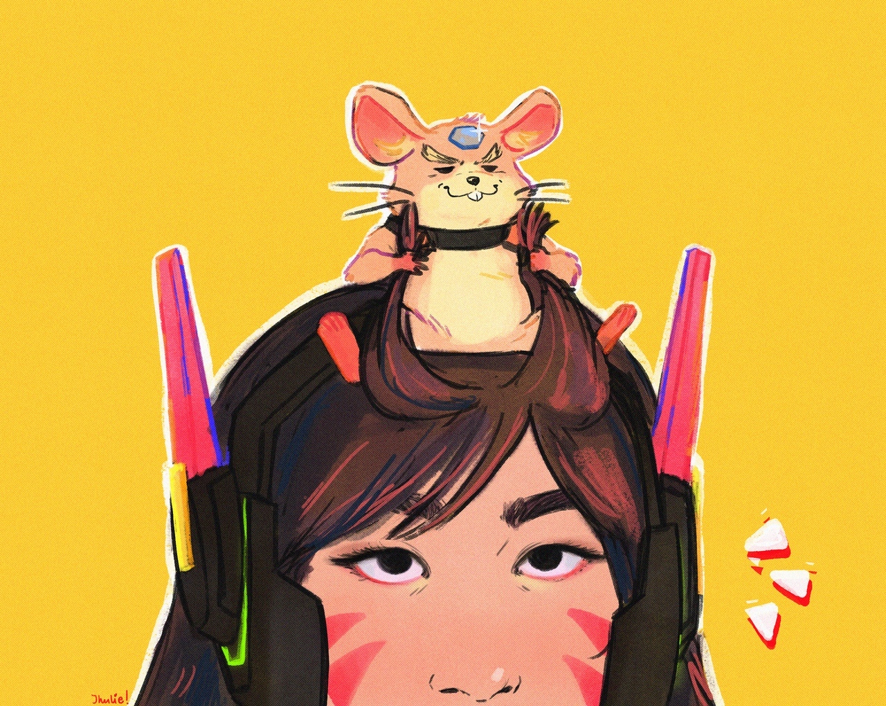 Ratatouille - Art, , Dva, Hammond, Overwatch