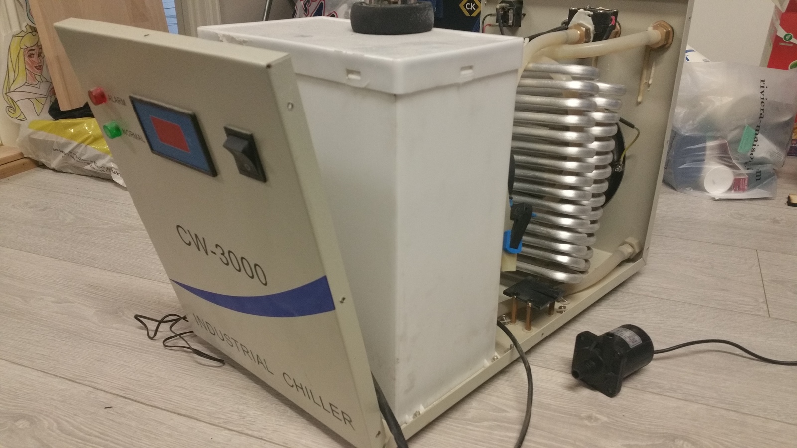 Laser Tube Cooling - My, Laser engraver, Co2, Cooling, Chiller, , Longpost, Carbon dioxide