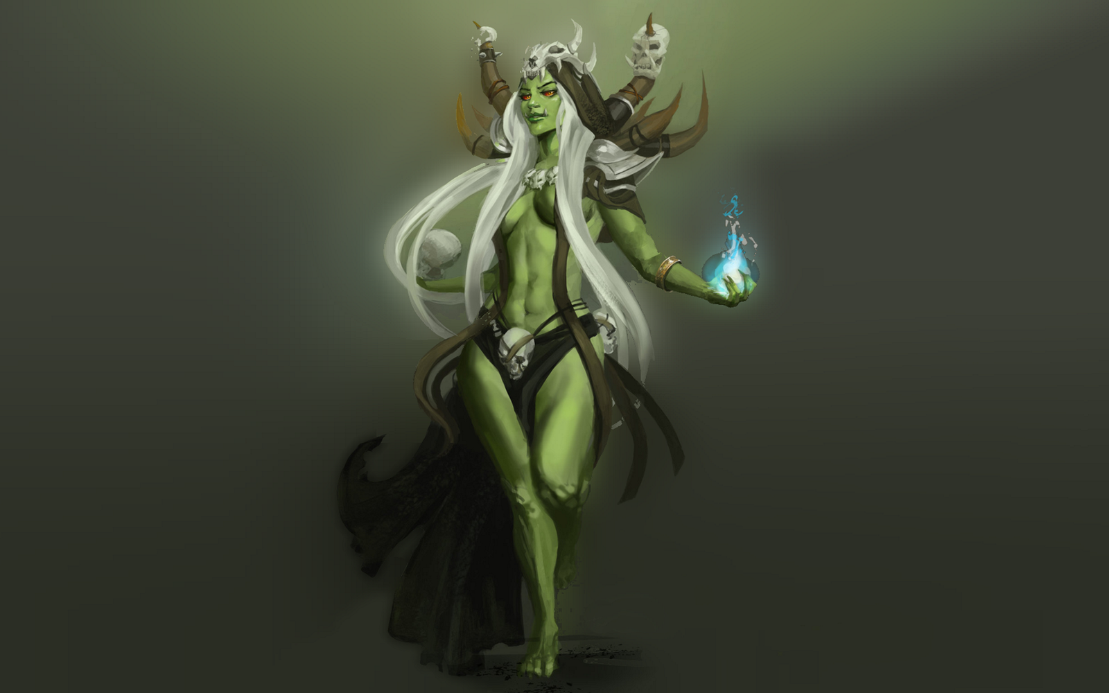 Gul'dan Female Art - Art, Wow, World of warcraft, Warcraft, Guldan, Rule 63