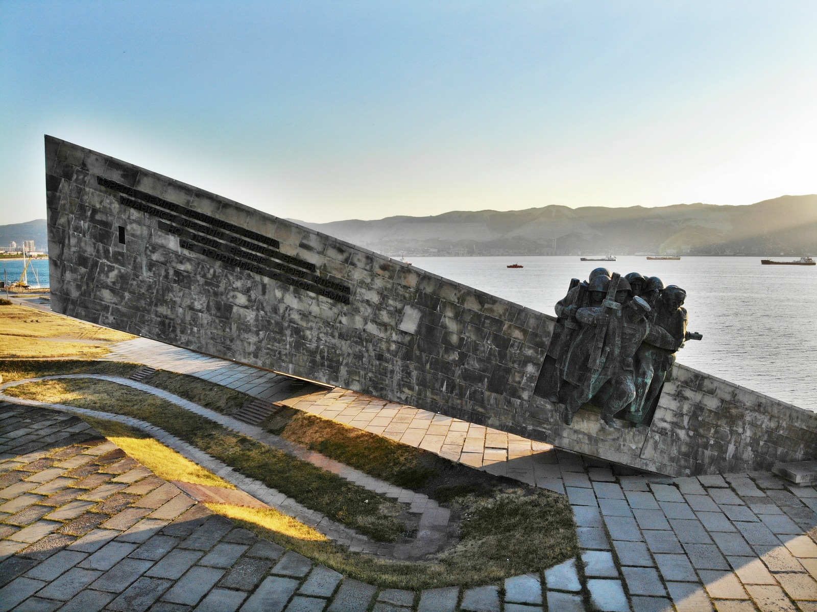 Morning Novorossiysk - My, Novorossiysk, Malaya zemlya, dawn, Sea, Mavicair, Tsemes Bay, Longpost