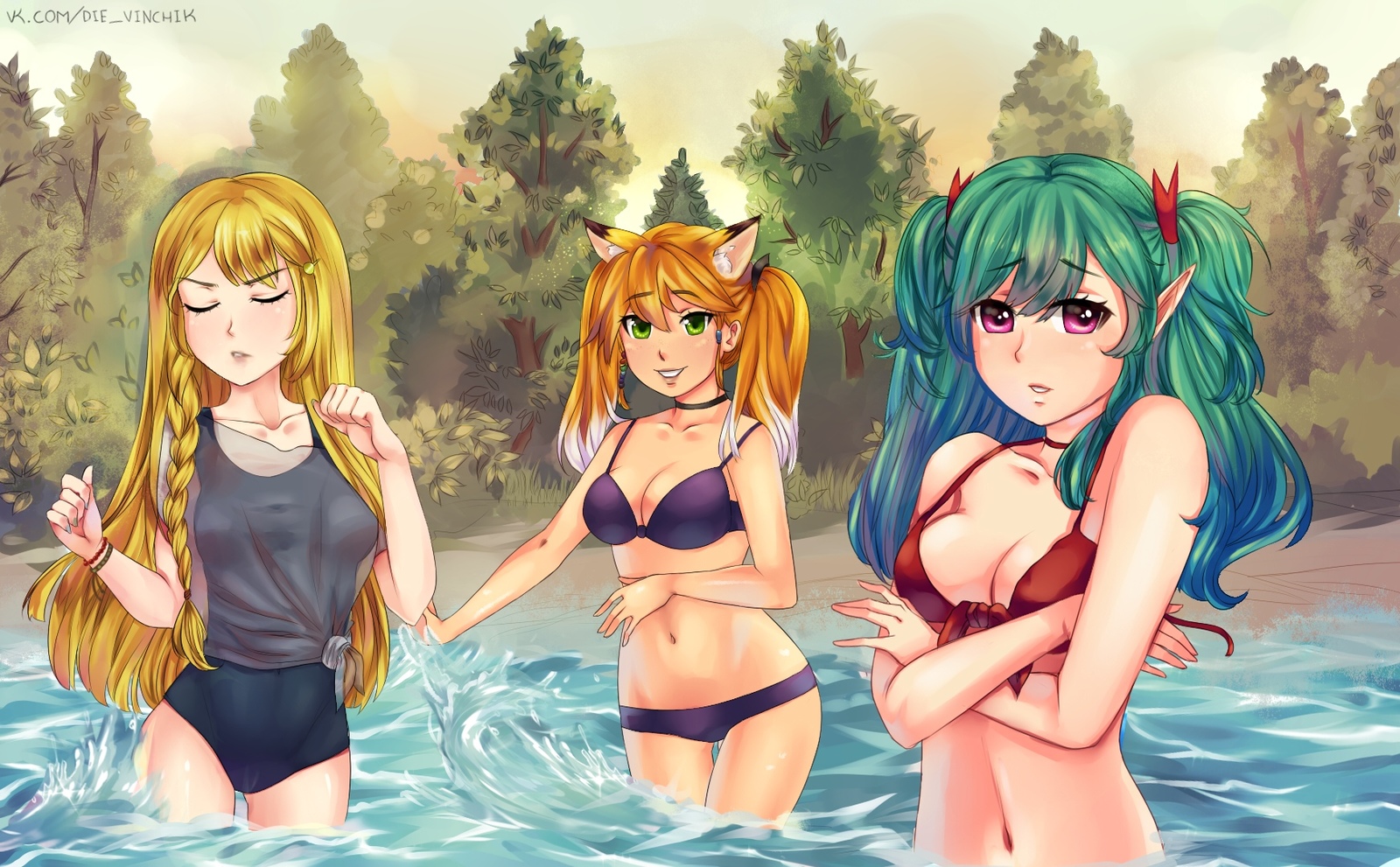 Works from the fanart contest - Nastya Mironova, Marina Sidorova, EON, Visual novel, Polina Sokolova, Asya