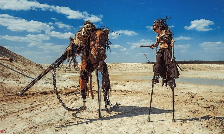 Steampunk, hang gliders and eagle owls: looking at photos of the apocalypse taken in the sands of Berezovsky - Steampunk, Apocalypse, The photo, Cosplay, Crazy Max, Longpost