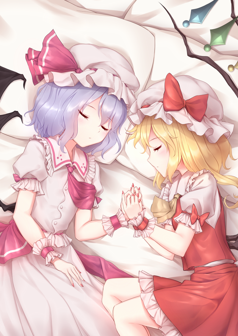 Remilia & Flandre - Touhou, Remilia scarlet, Flandre scarlet, Anime art, Anime, Not anime, Minust