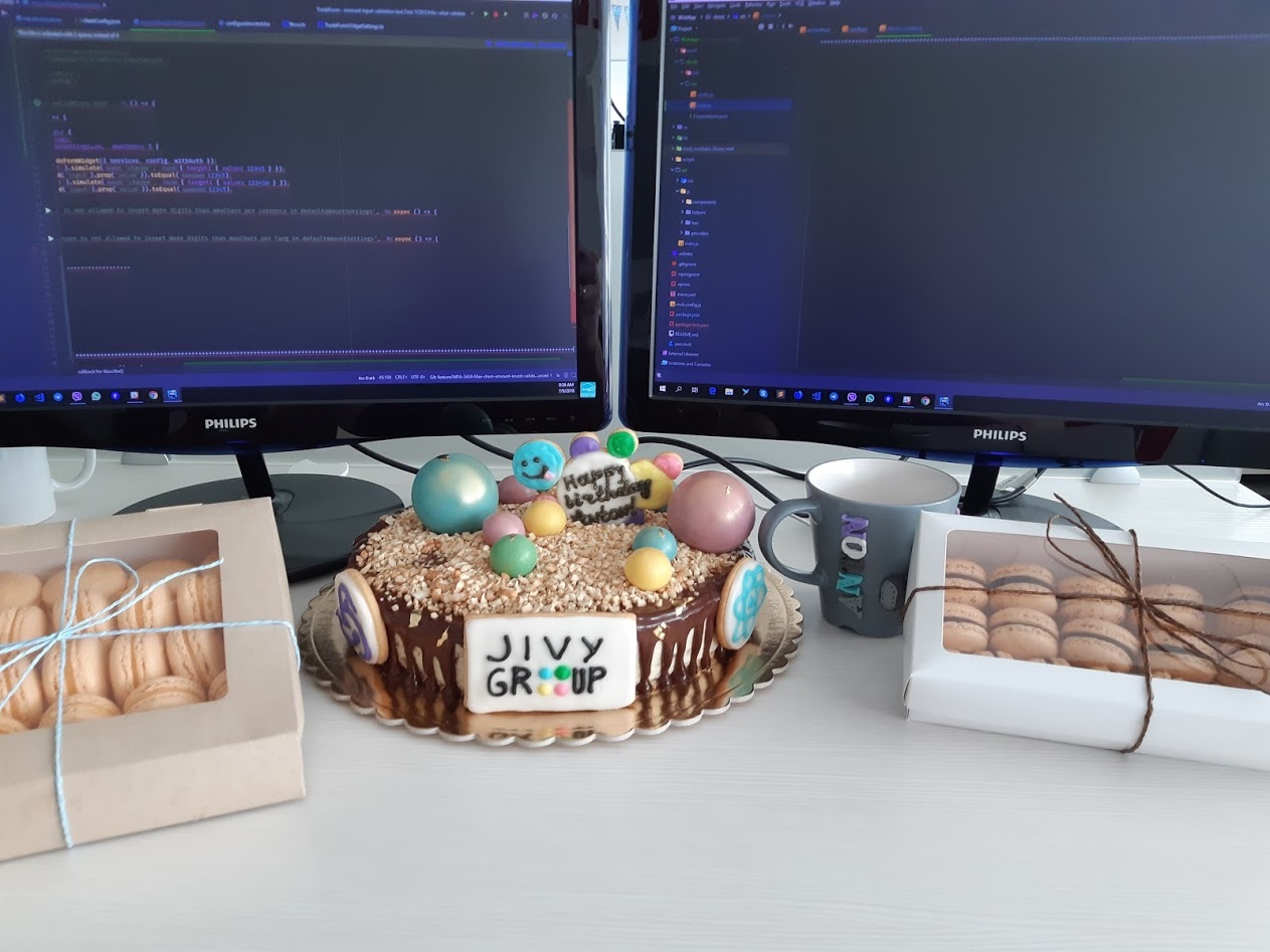 Front end cake - My, , Frontend, Cake, Birthday, Presents