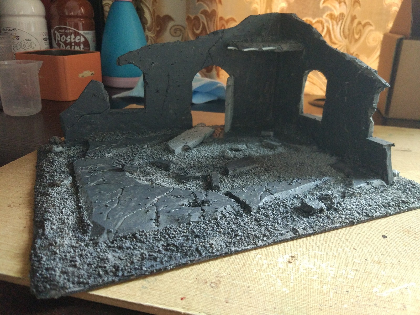 My first building model and how it was made - My, Wh miniatures, Warhammer 40k, Wh40k, Warhammer, Miniature, Modeling, Longpost