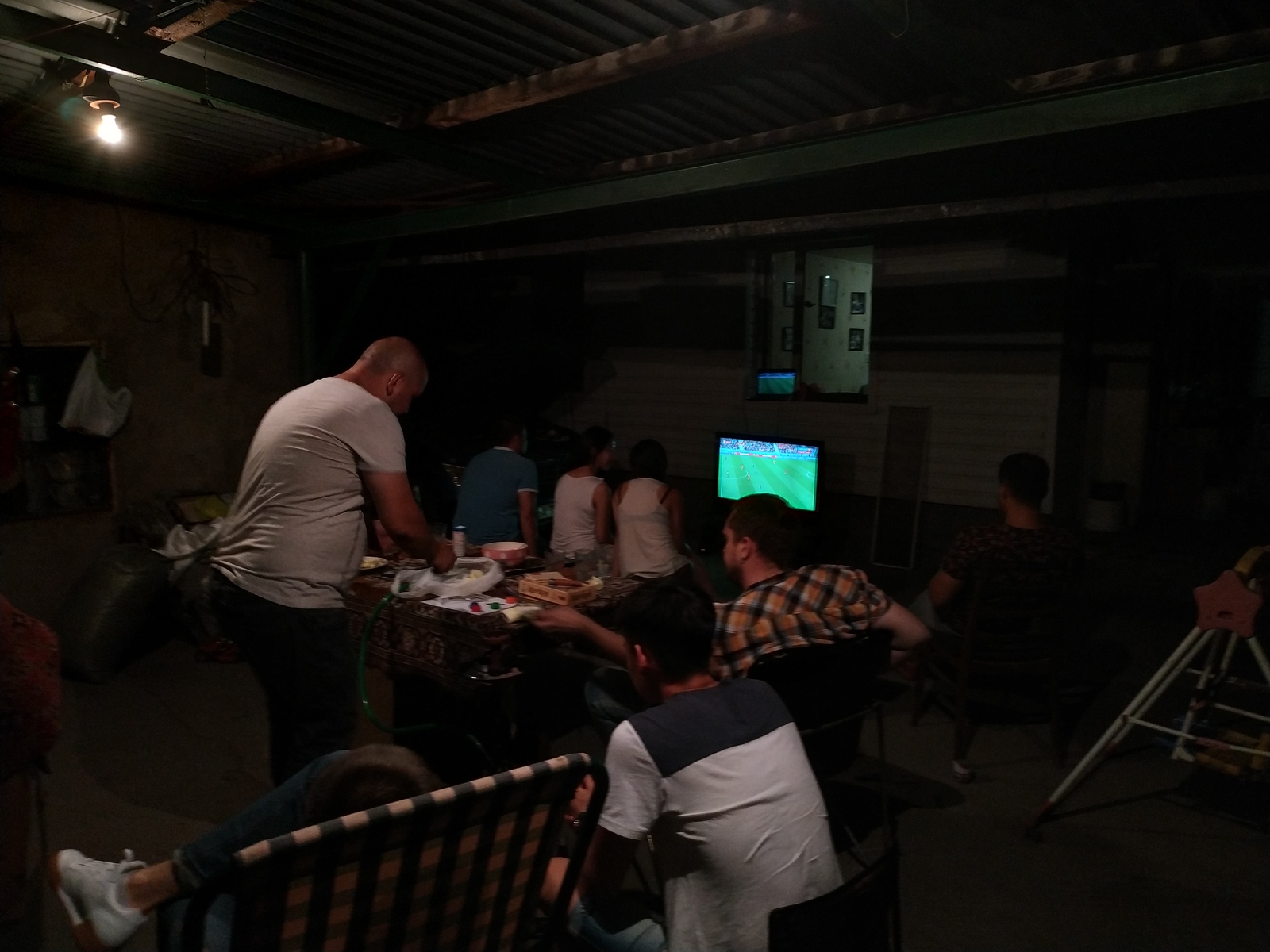 How do we watch football? Almaty. City center. - My, Soccer World Cup, Almaty, Private house, Longpost