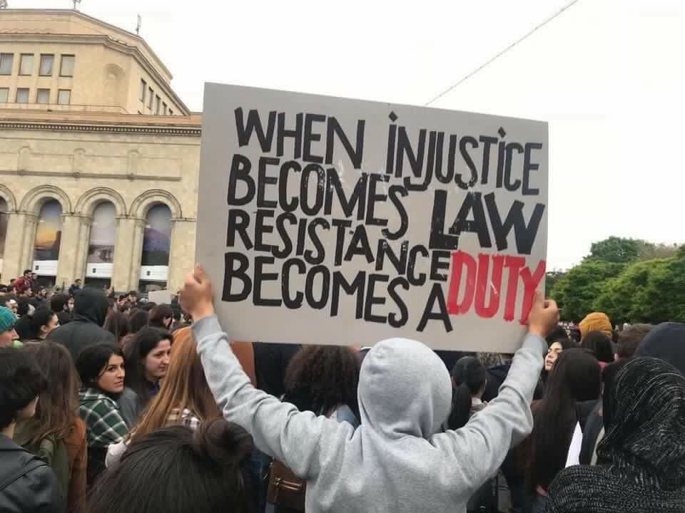 When injustice becomes law, resistance becomes duty - Protest, The photo