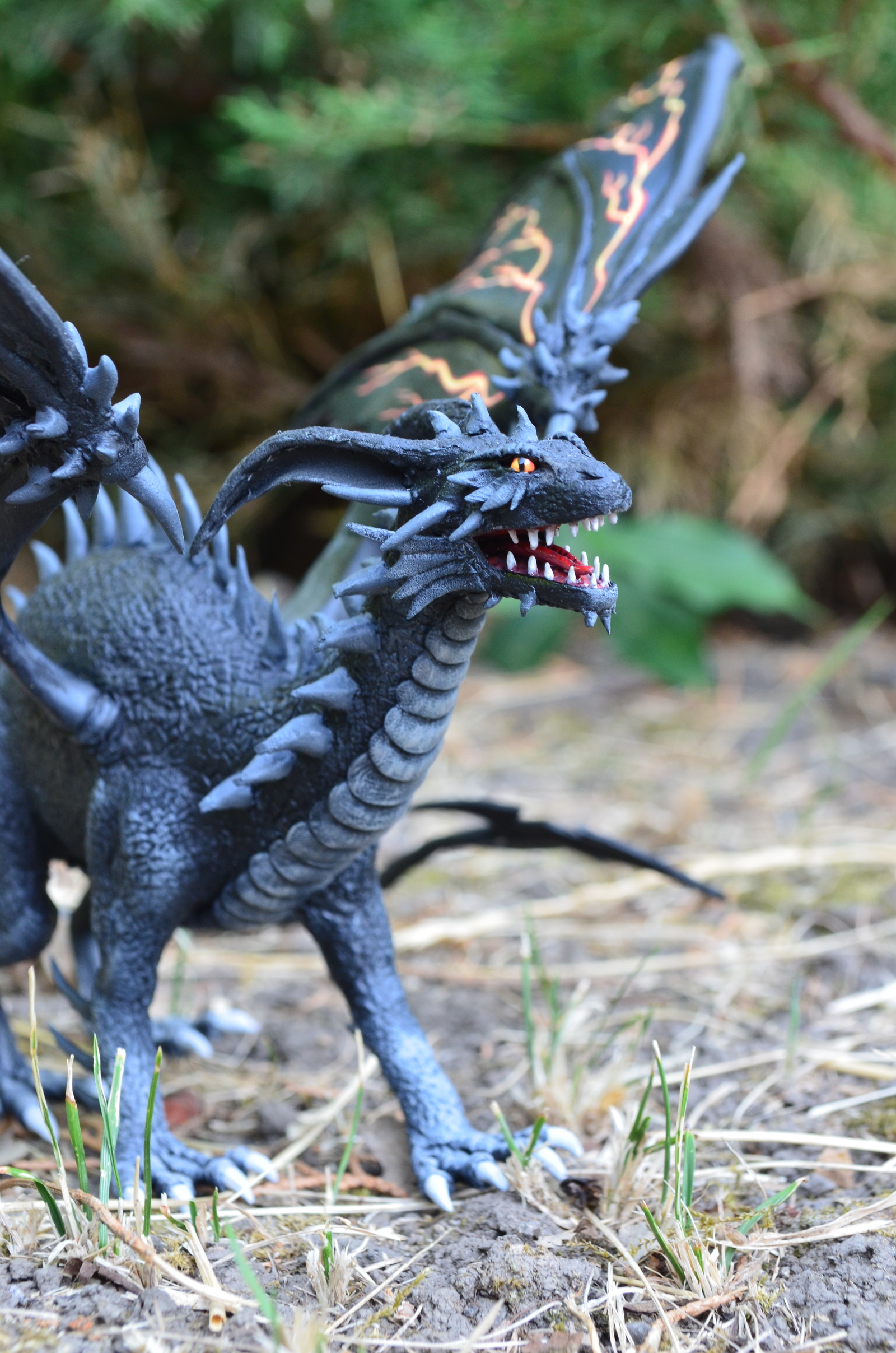 Black dragon from Heroes of Might and Magic V. - My, , Needlework without process, Sculpture, The Dragon, Герои меча и магии, HOMM V, Longpost