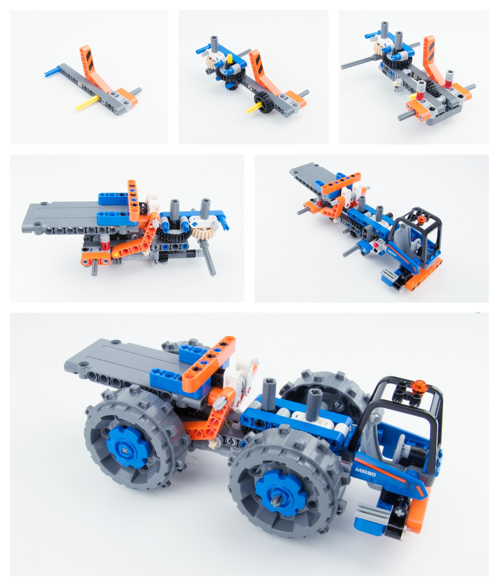 LEGO Technic 42071 model B - Articulated Truck - stop motion assembly - My, Lego, Lego technic, Hobby, Constructor, , Longpost