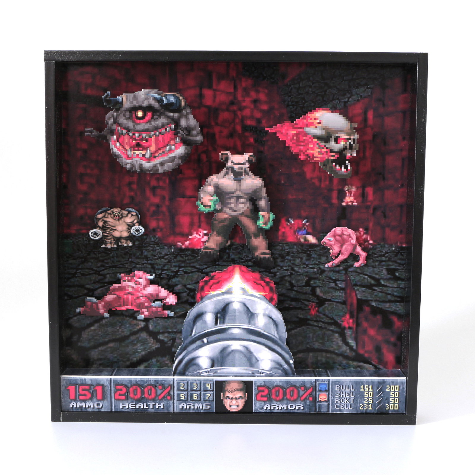 Doom diorama - My, Diorama, Games, Doom, Nostalgia, With your own hands, Longpost