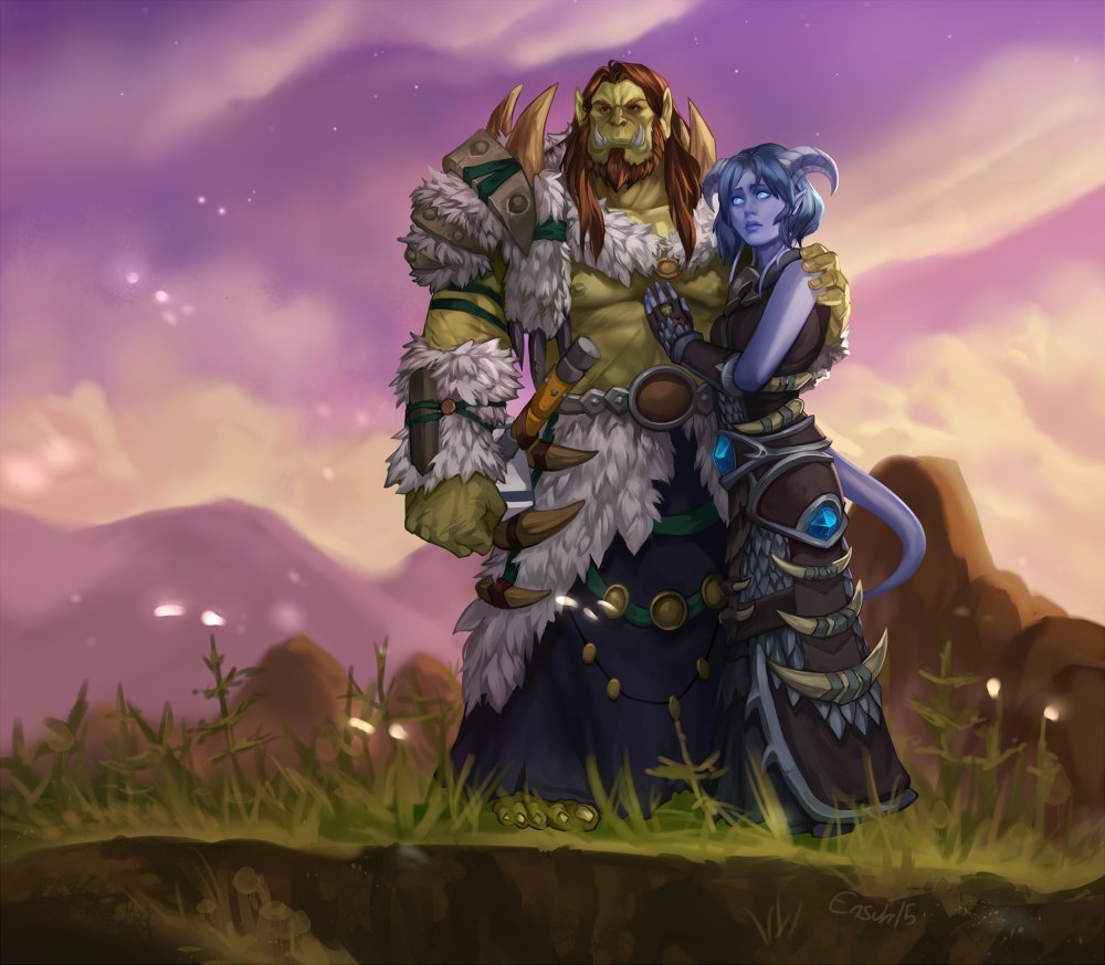 We love Draenor. And I never thought that we would have a chance to share this beauty with the orcs. The ways of fate are truly inscrutable.(c) - Wow, World of warcraft, Warcraft, Blizzard, Game art, Creation