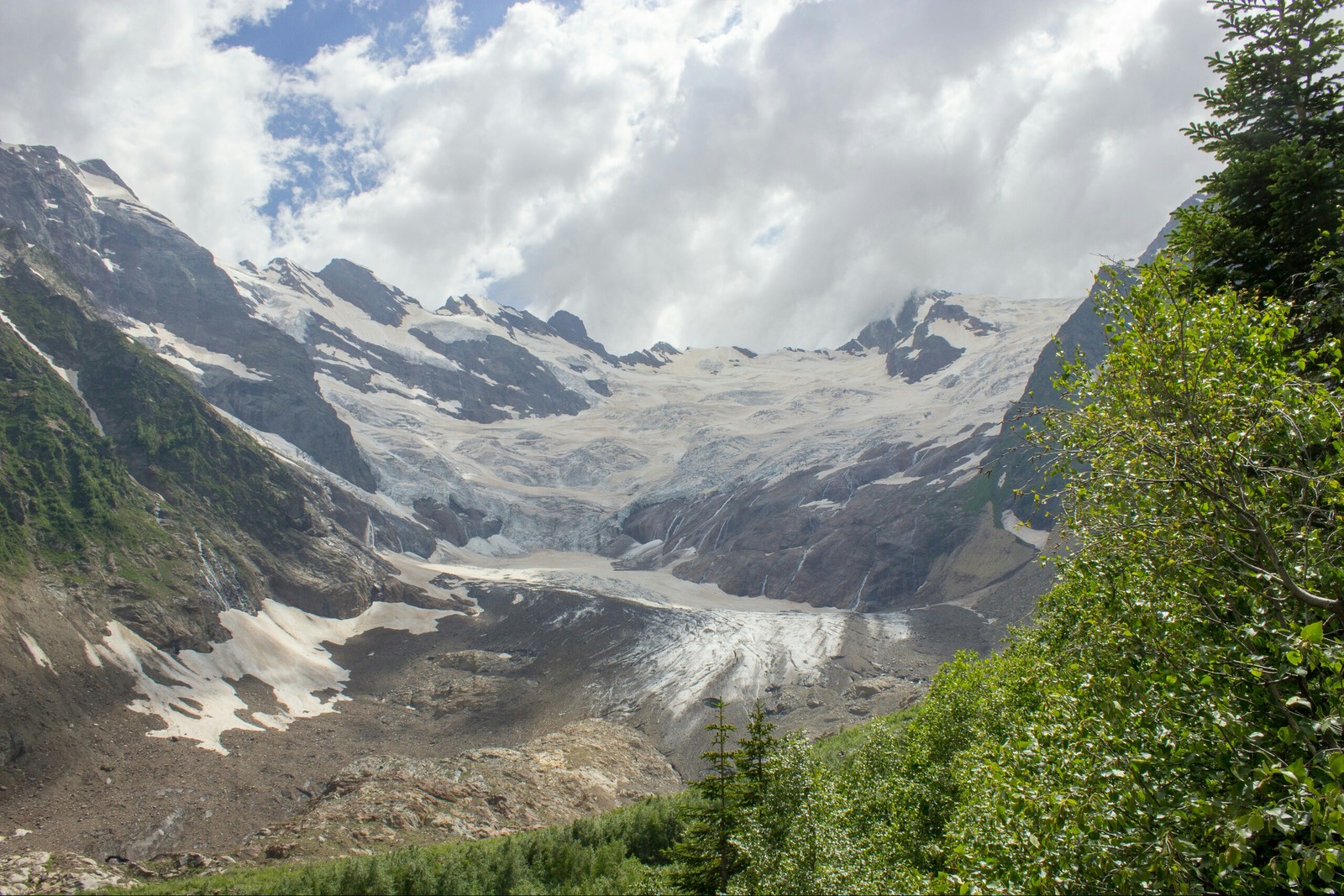 Summer Dombay - My, Dombay, Glacier, The mountains, Longpost