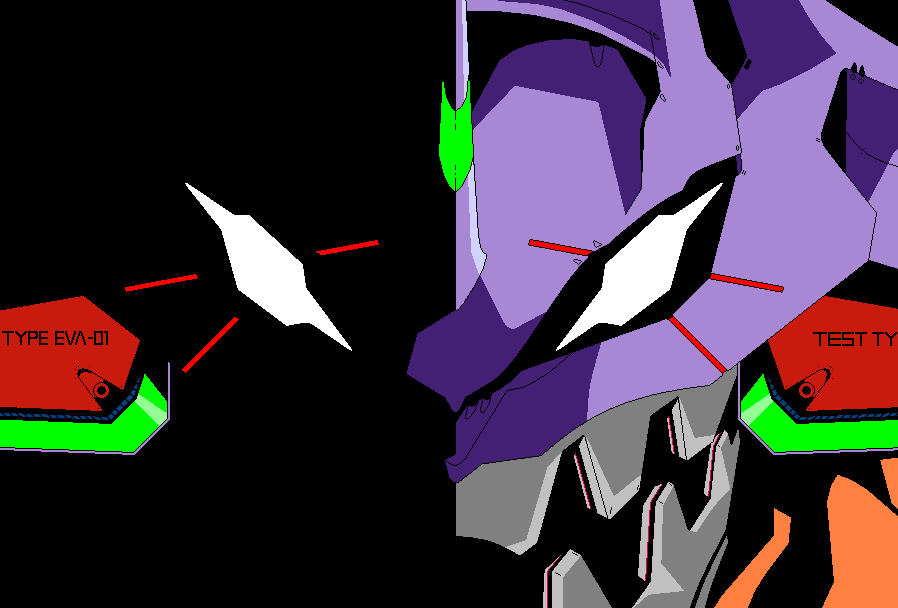 EVA-01 TT with standard Paint and mouse - Drawing, My, Evangelion