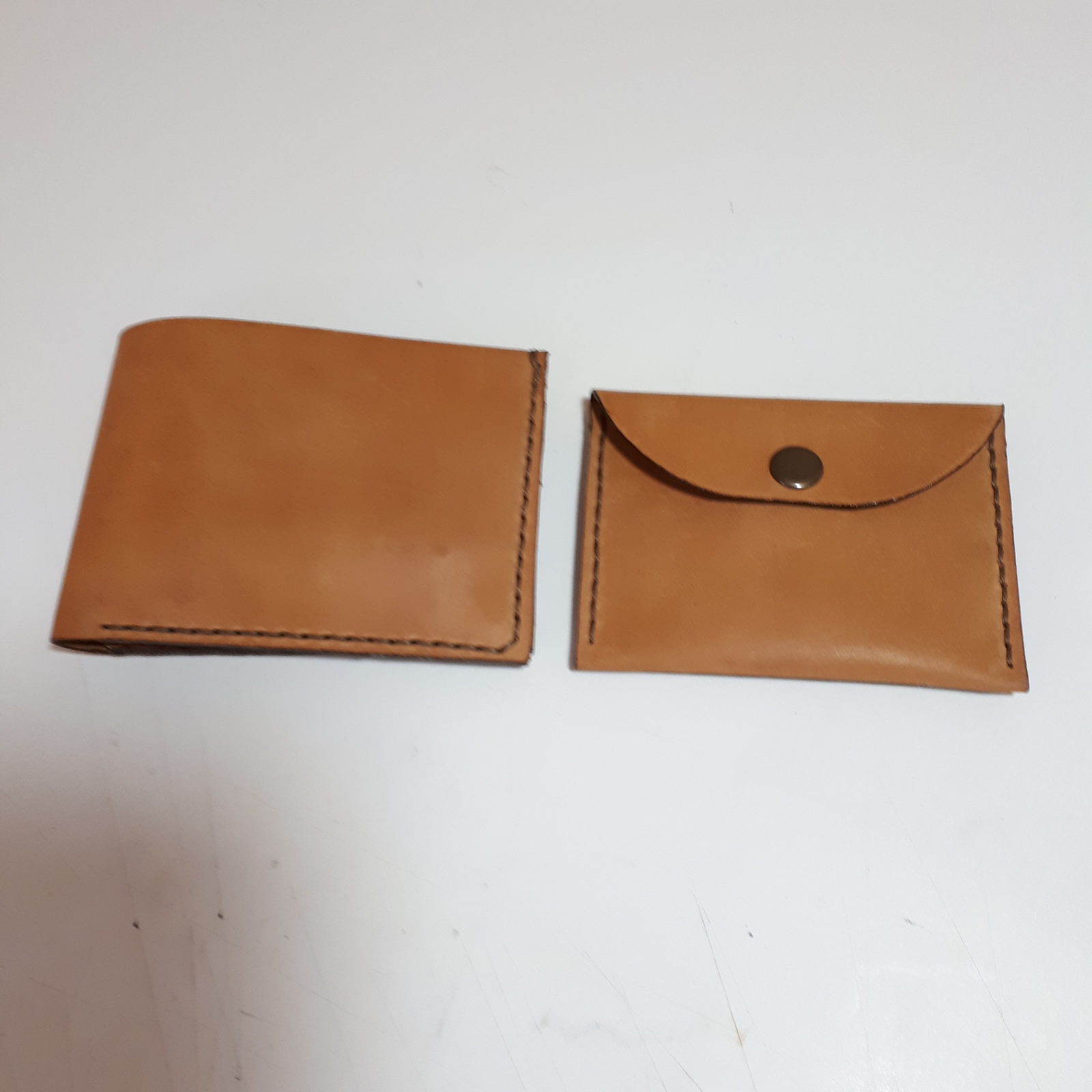 Collapsible mini wallet. - My, Leather, Handmade, Longpost