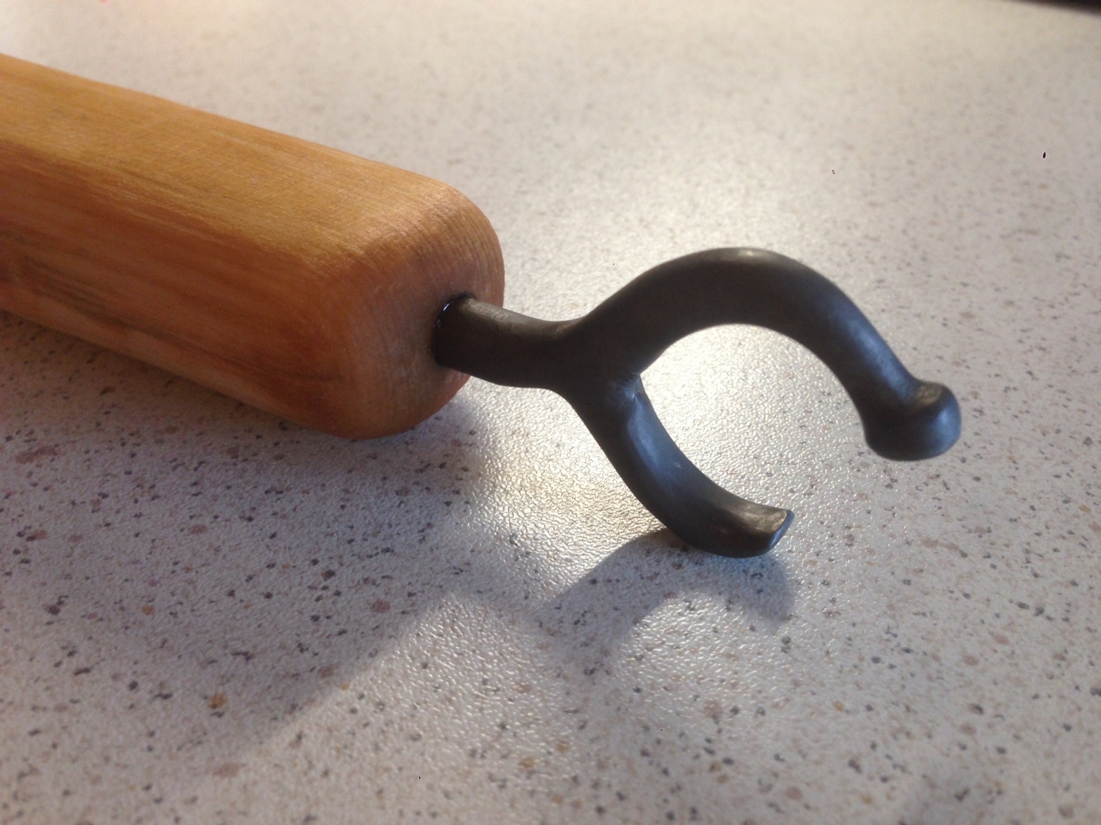 Opener made of birch and steel ring screw - My, With your own hands, Tree, Woodworking, Opener, Penis, My, Longpost