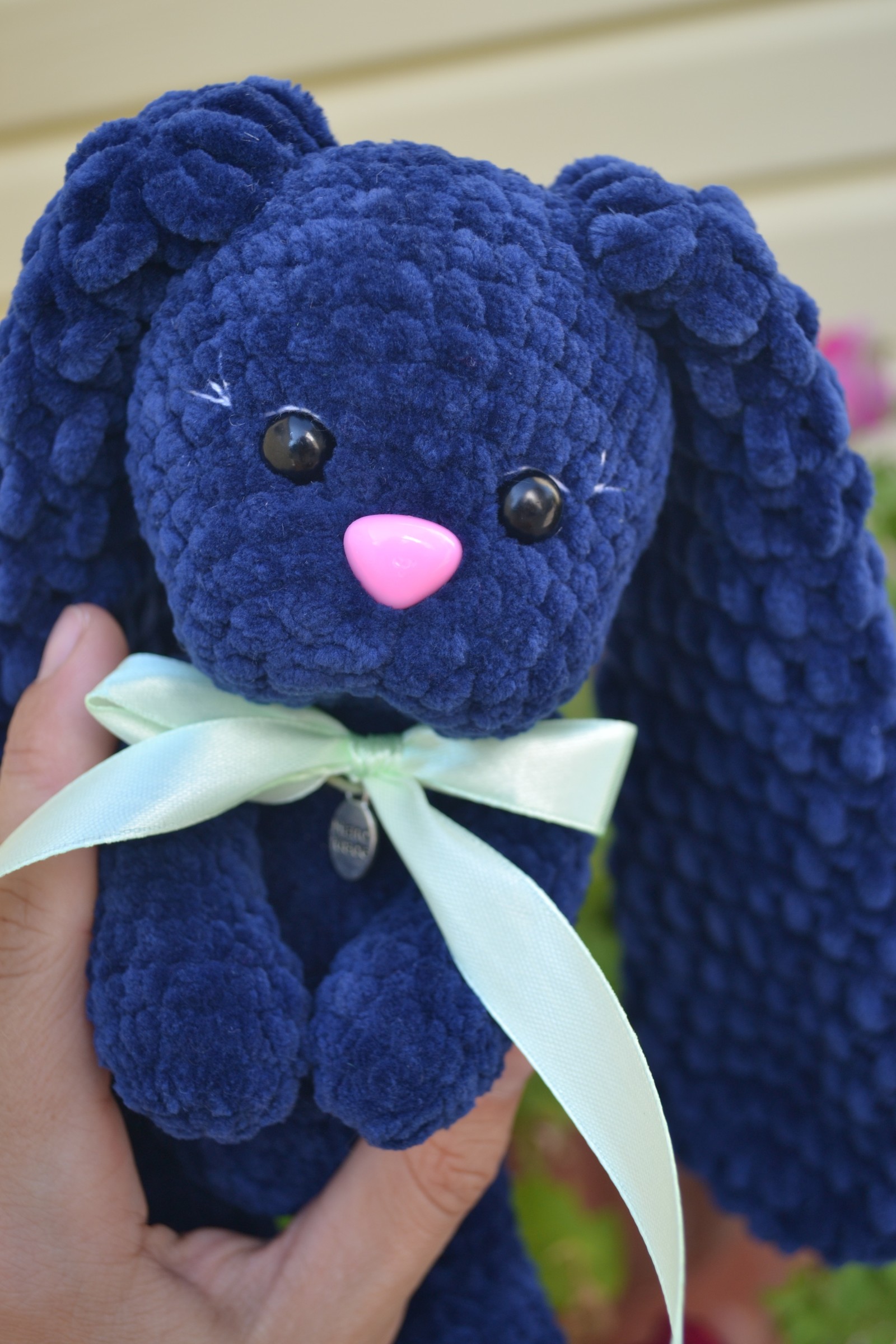 blueberry bunny - My, Crochet, Soft toy, Longpost, Amigurumi, Needlework without process