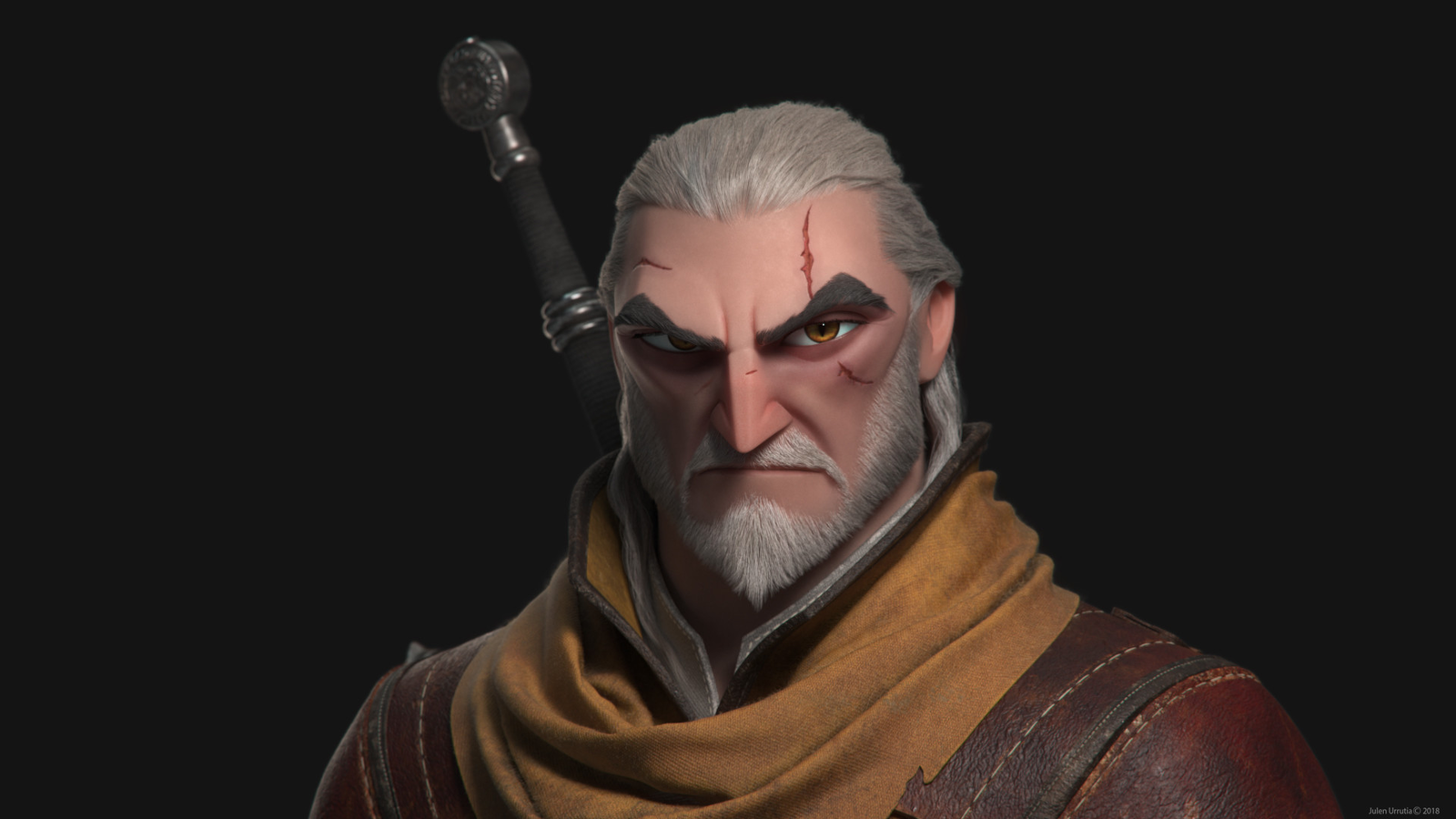 Geralt in Disney style - The Witcher 3: Wild Hunt, The Witcher 3: Wild Hunt, Games, Witcher, 3D, Walt Disney, Artstation, Longpost, Walt disney company