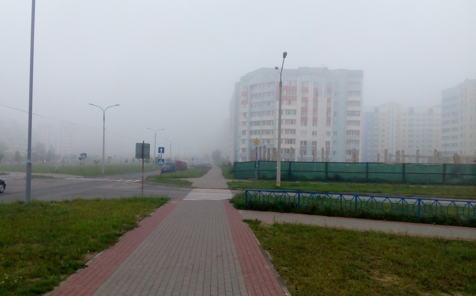 My dear city... - My, Mozyr, Morning, Fog, Silence, No people, Republic of Belarus, Longpost