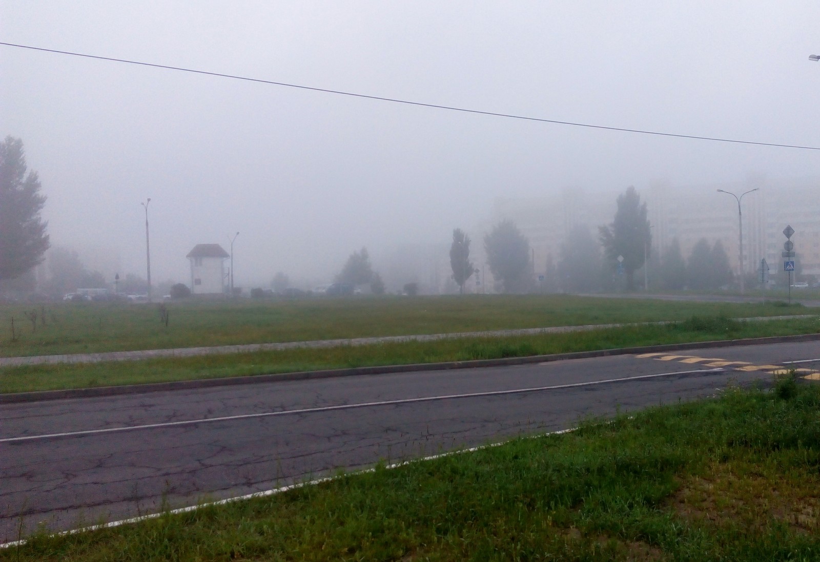 My dear city... - My, Mozyr, Morning, Fog, Silence, No people, Republic of Belarus, Longpost