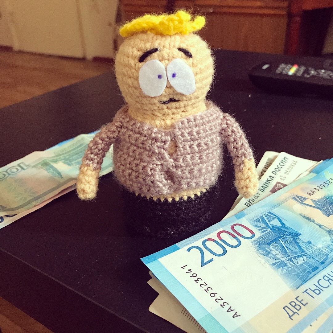 Vyazuly - My, Knitting, Crochet, Amigurumi, South park, Gift exchange, Needlework without process, Longpost