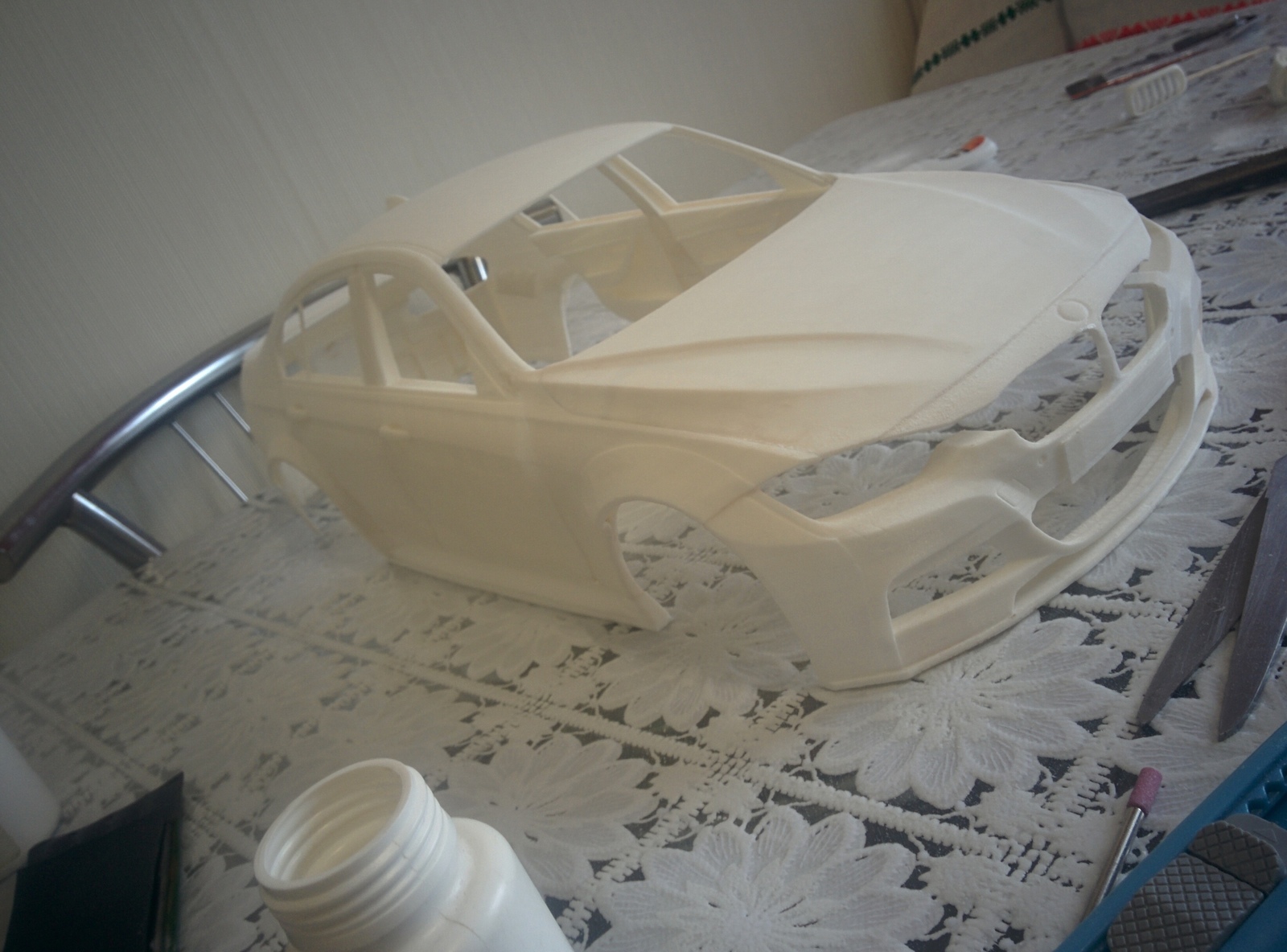 We make the body of BMW 3 (f30) m sport (m package) with m performance package for RC model with 1/10 scale using 3d printing. Part 6 - My, 3D печать, , Rc, Bmw, , , M performance, 3D printer, Longpost, Radio controlled models