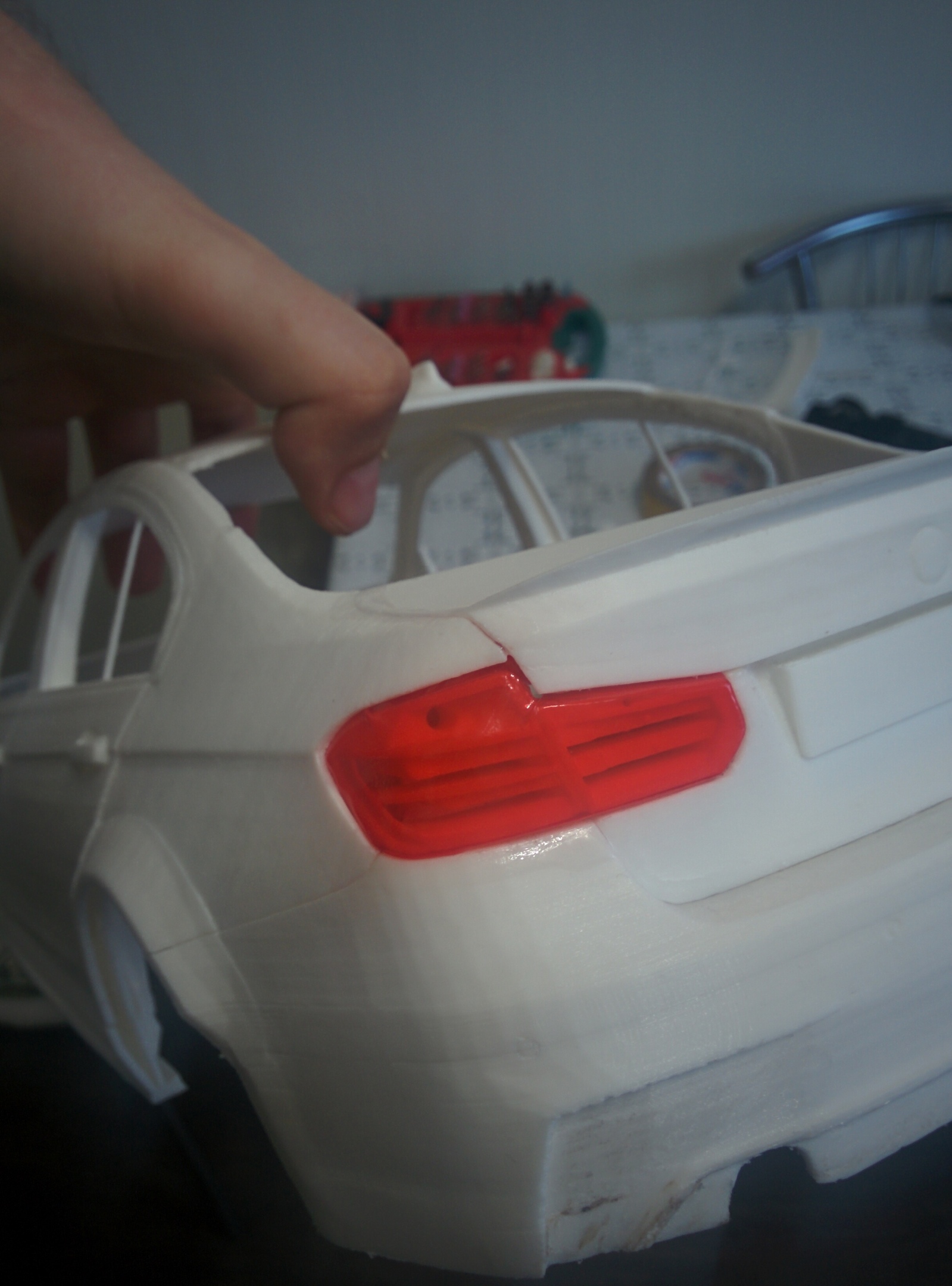 We make the body of BMW 3 (f30) m sport (m package) with m performance package for RC model with 1/10 scale using 3d printing. Part 6 - My, 3D печать, , Rc, Bmw, , , M performance, 3D printer, Longpost, Radio controlled models