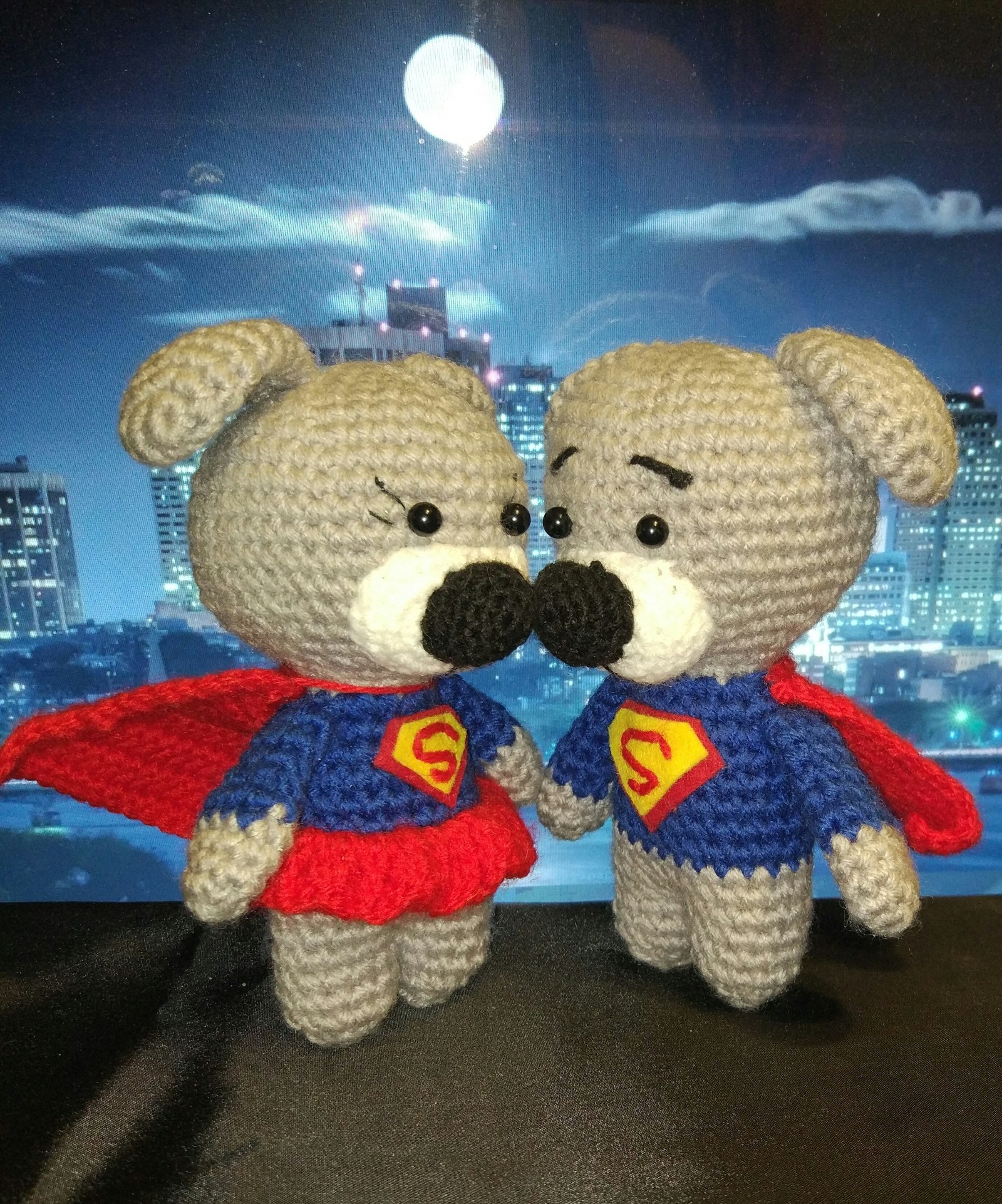 My little super heroes - My, Amigurumi, Knitting, Hobby, Superman