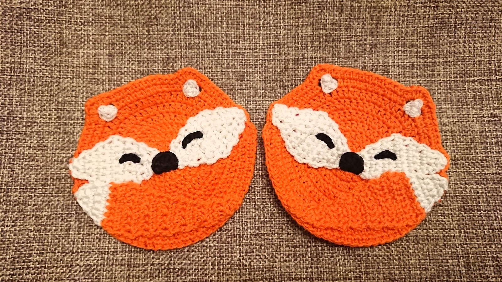 Lysomania - My, Handmade, Fox, Potholder, Creative, Needlework with process, Longpost, Knitting