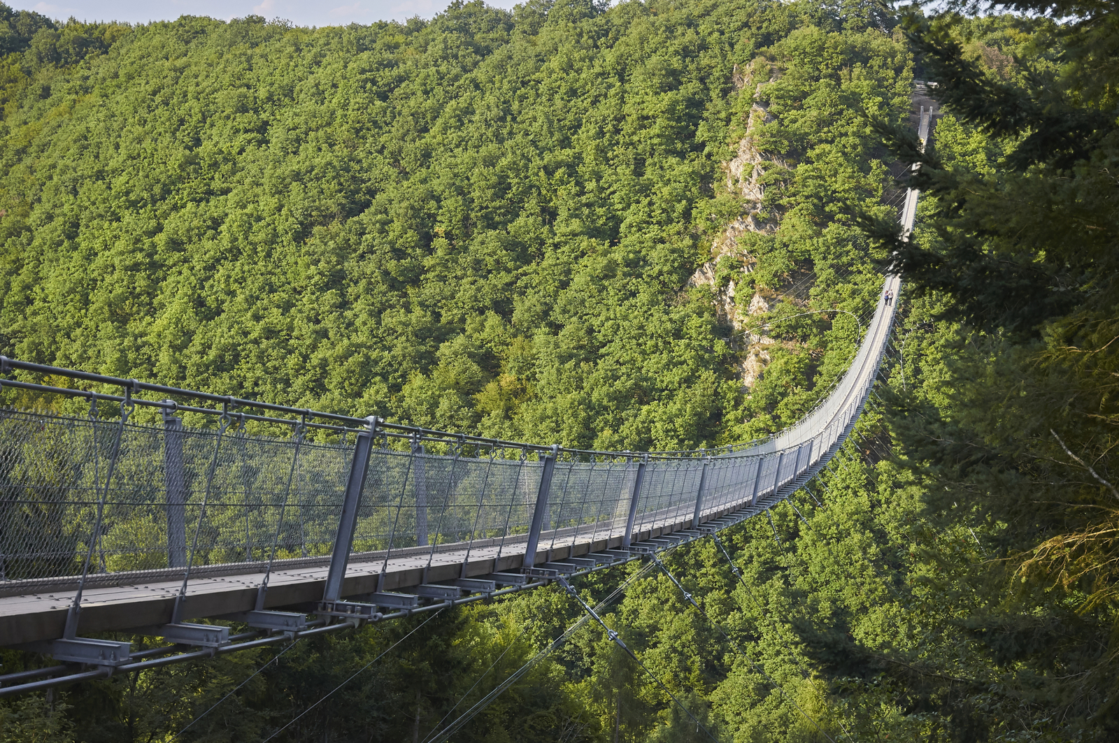 Hengeseilbrucke Geierlei Bridge - My, Bridge, Germany, The abyss, Height, Панорама