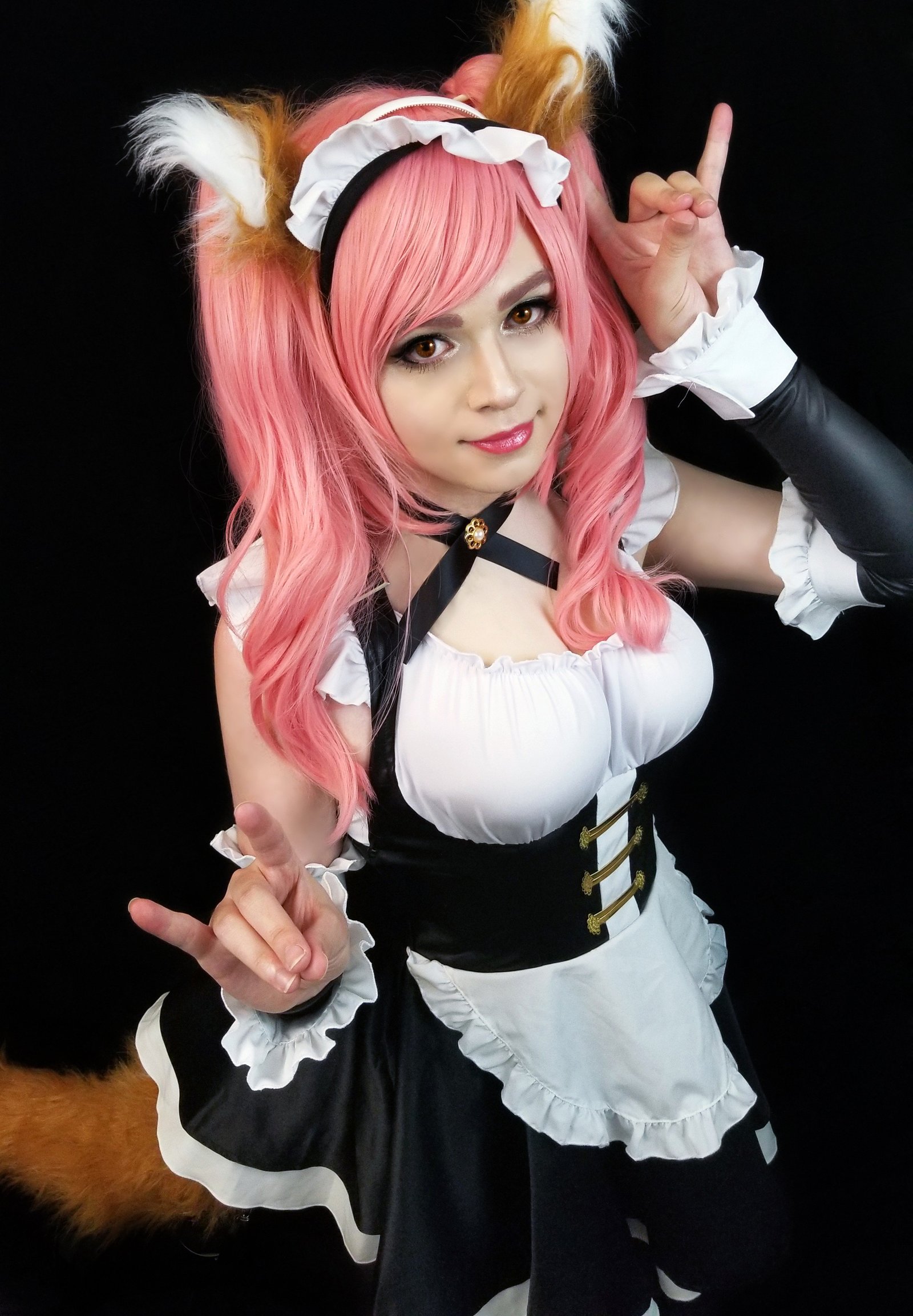 Zach Scuderi (aka Sneaky) as Kotori Minami Little Devil and Tamamo maid - , Its a trap!, Minami Kotori, Cosplay, Love live! School idol project, Anime, Longpost, Trap IRL