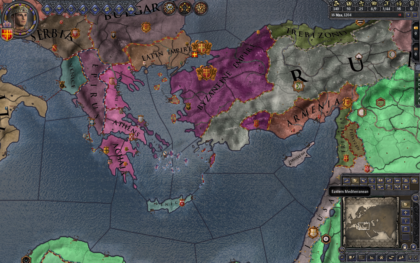 Crusader kings 2 AAR. Byzantium. 1204. Part 1. Introduction. - My, Crusader kings ii, Aar, Byzantium, Video, Longpost