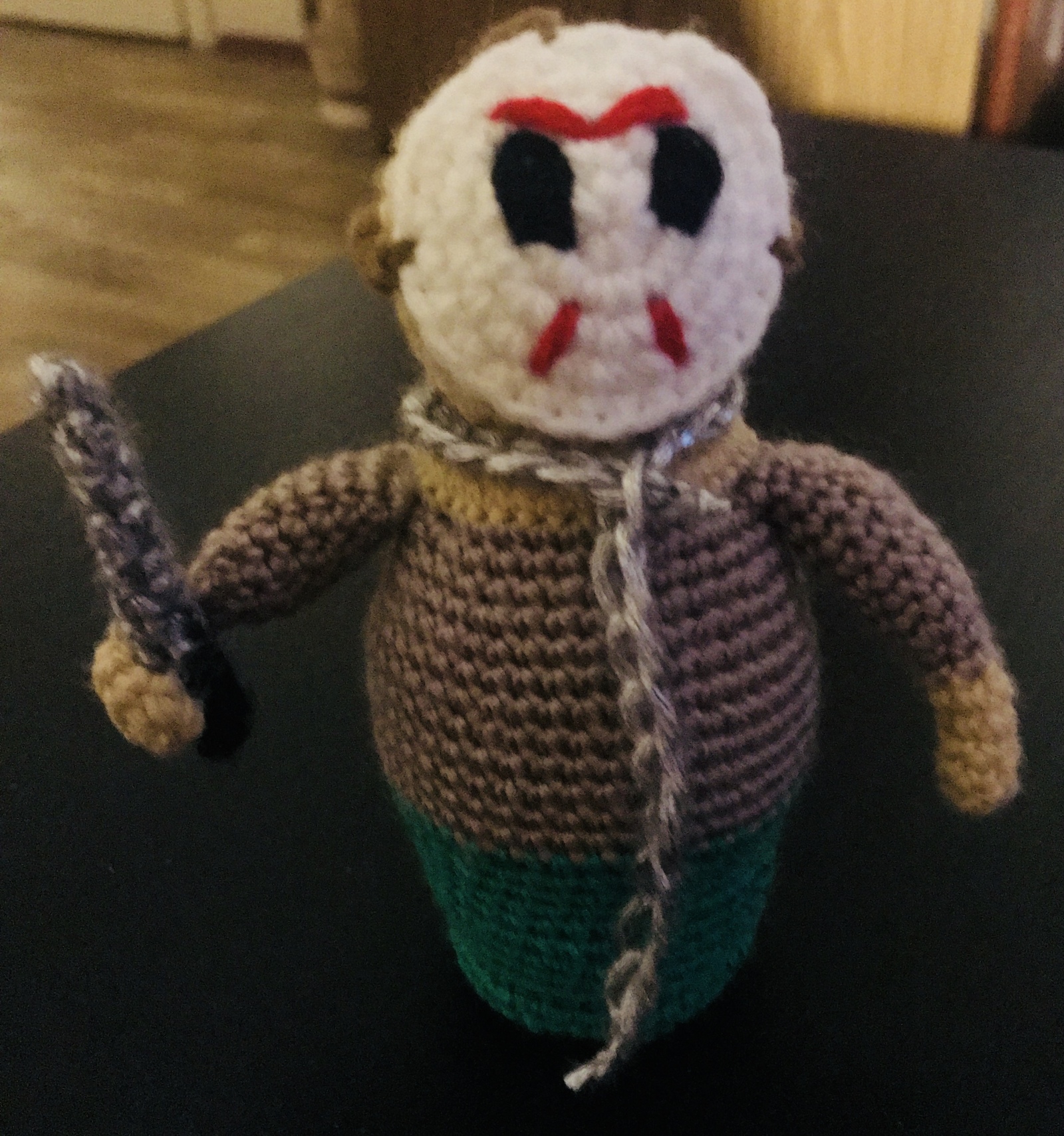 Jason Voorhees - My, Jason Voorhees, Knitting, Amigurumi, Needlework without process