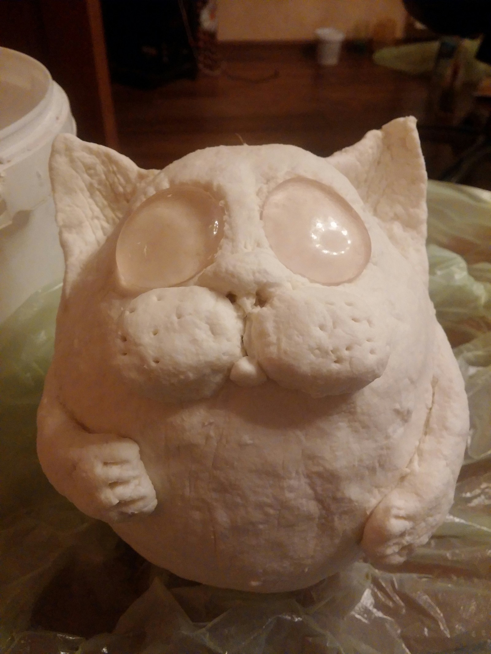 Piggy bank cat for son - My, Papier mache, Money box, Longpost