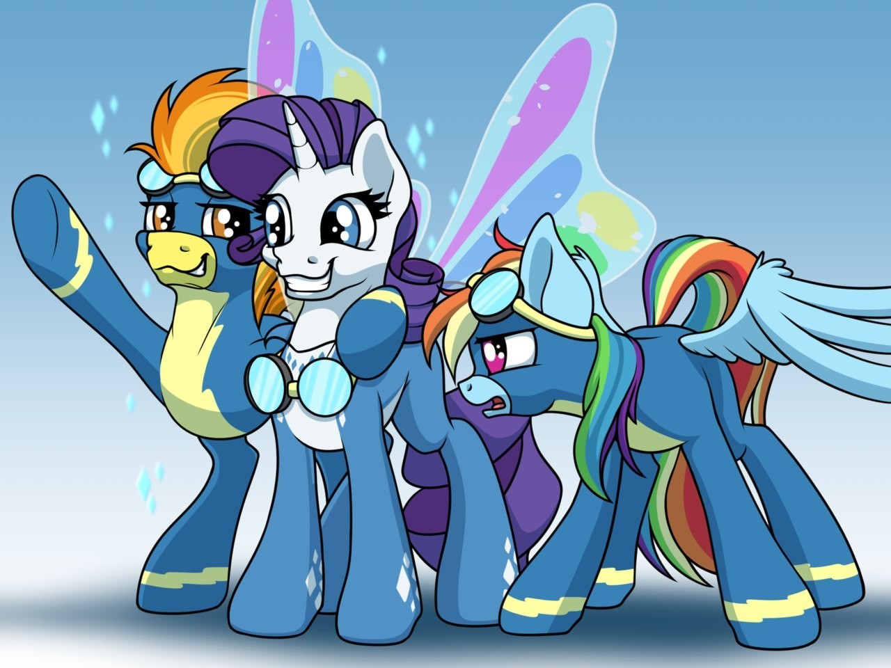 Пополнение в Вондерболтах - My Little Pony, PonyArt, Rarity, Spitfire, Rainbow Dash, Wonderbolts, Ohemo