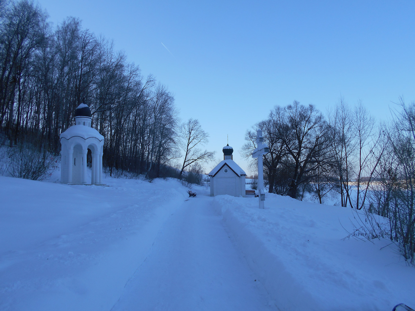 For spring water in a winter fairy tale - My, Winter, Blue Lake, Drive, Road trip, Tula region, Travels, Longpost