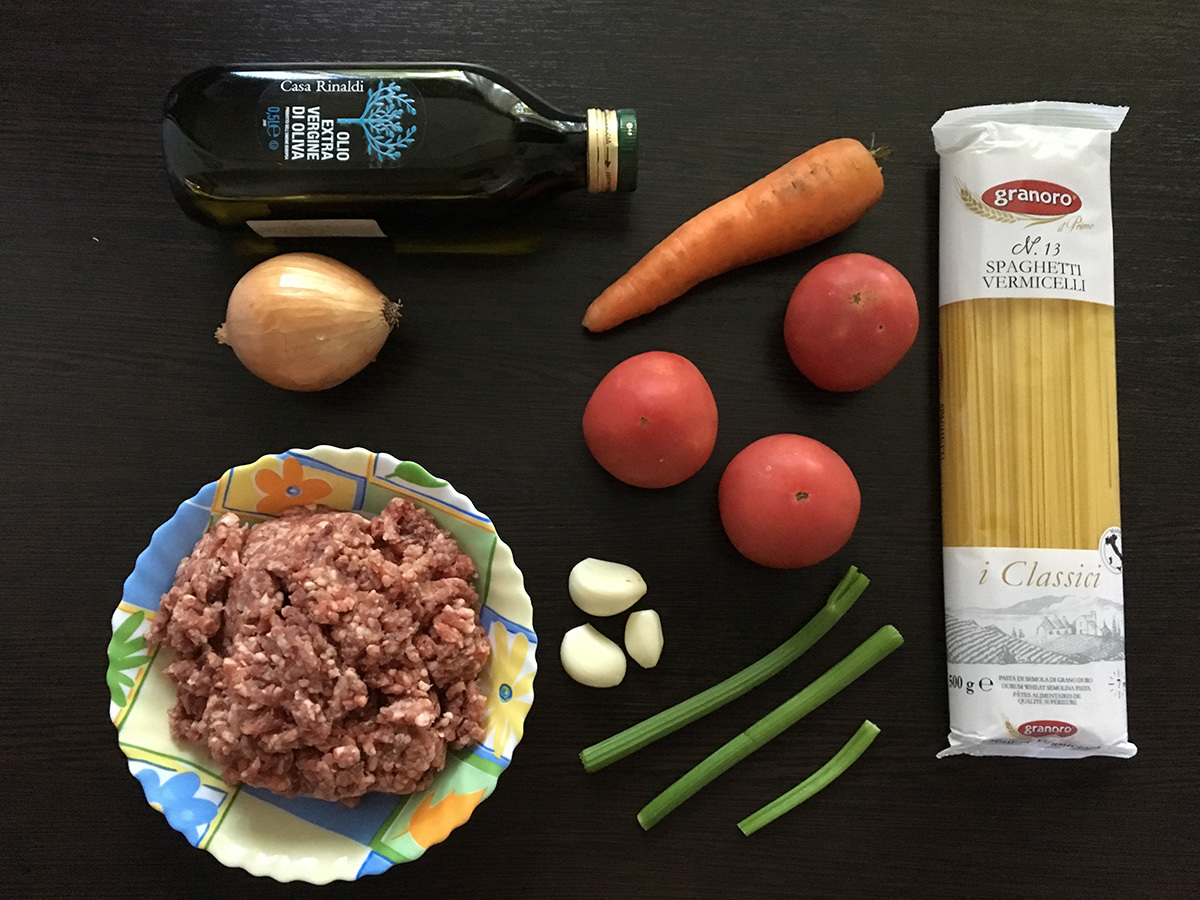 Spaghetti bolognese. - My, Bolognese, Yummy, Cooking, Cook at home, Longpost, Recipe