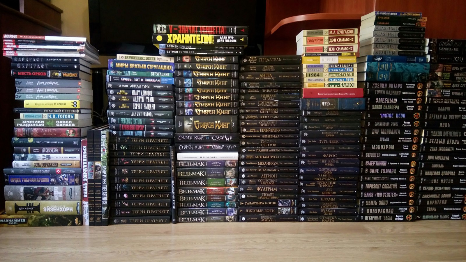 My collection - My, Stephen King, Books, Andrzej Sapkowski, Witcher, Warhammer 40k, Horus heresy, Terry Pratchett, Stalker