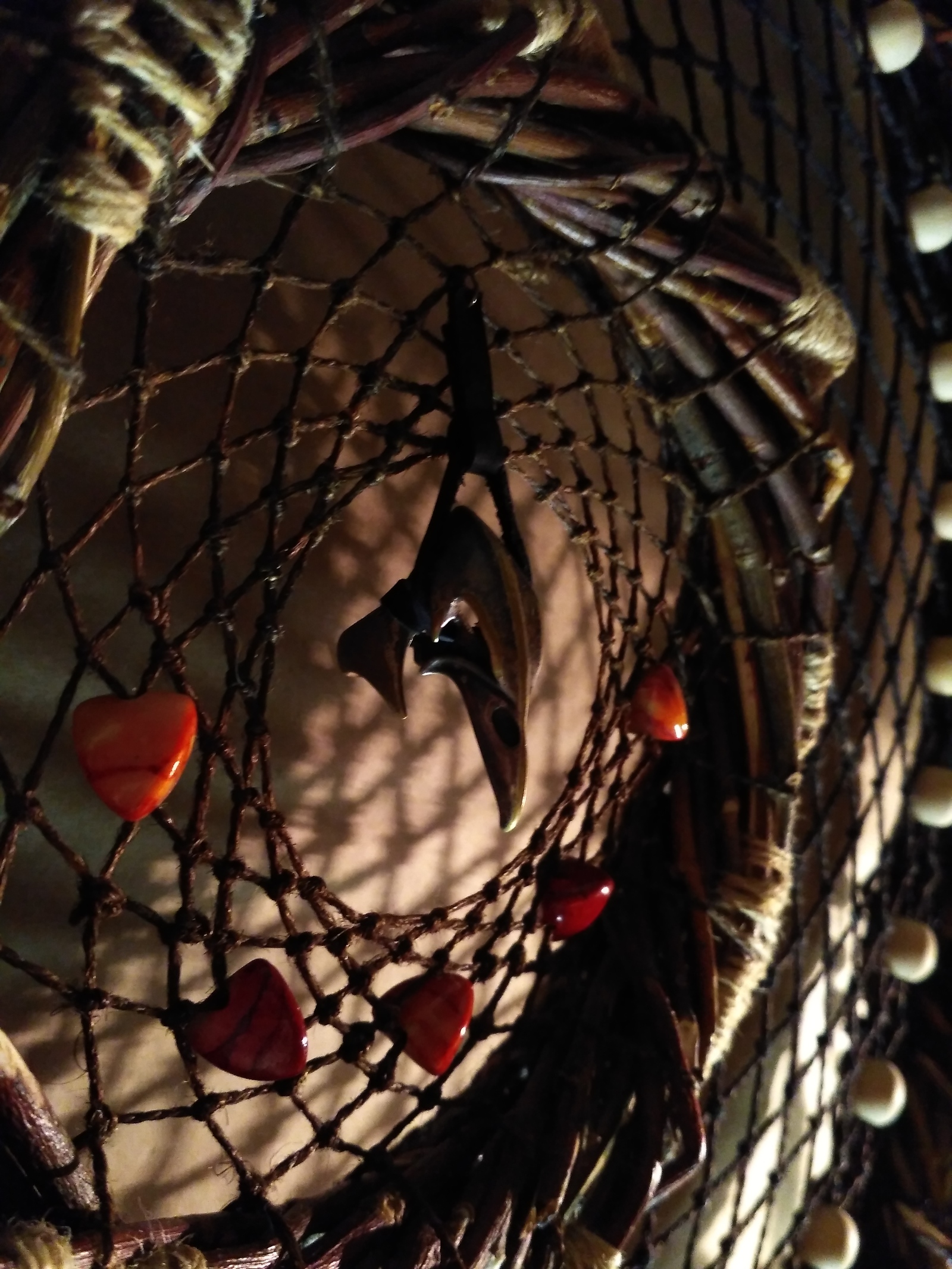 Catcher from the Crow family - My, Dreamcatcher, My, Needlework with process, Crow, Longpost