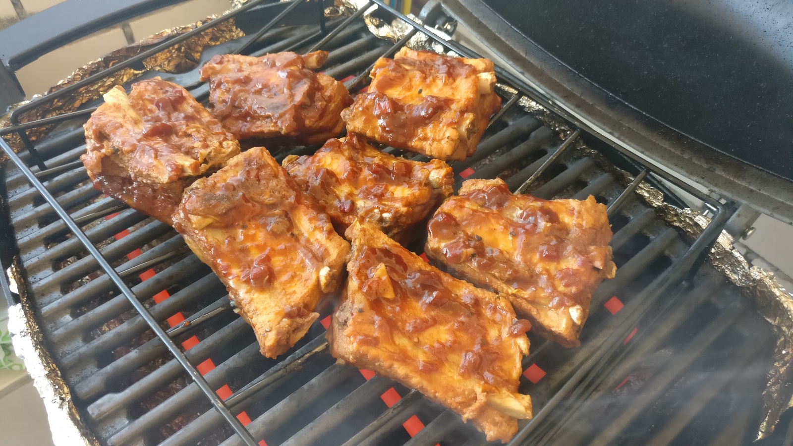 Свиные BBQ ребрышки - Моё, Моё, Еда, Ребрышки, Барбекю, Гриль, Длиннопост