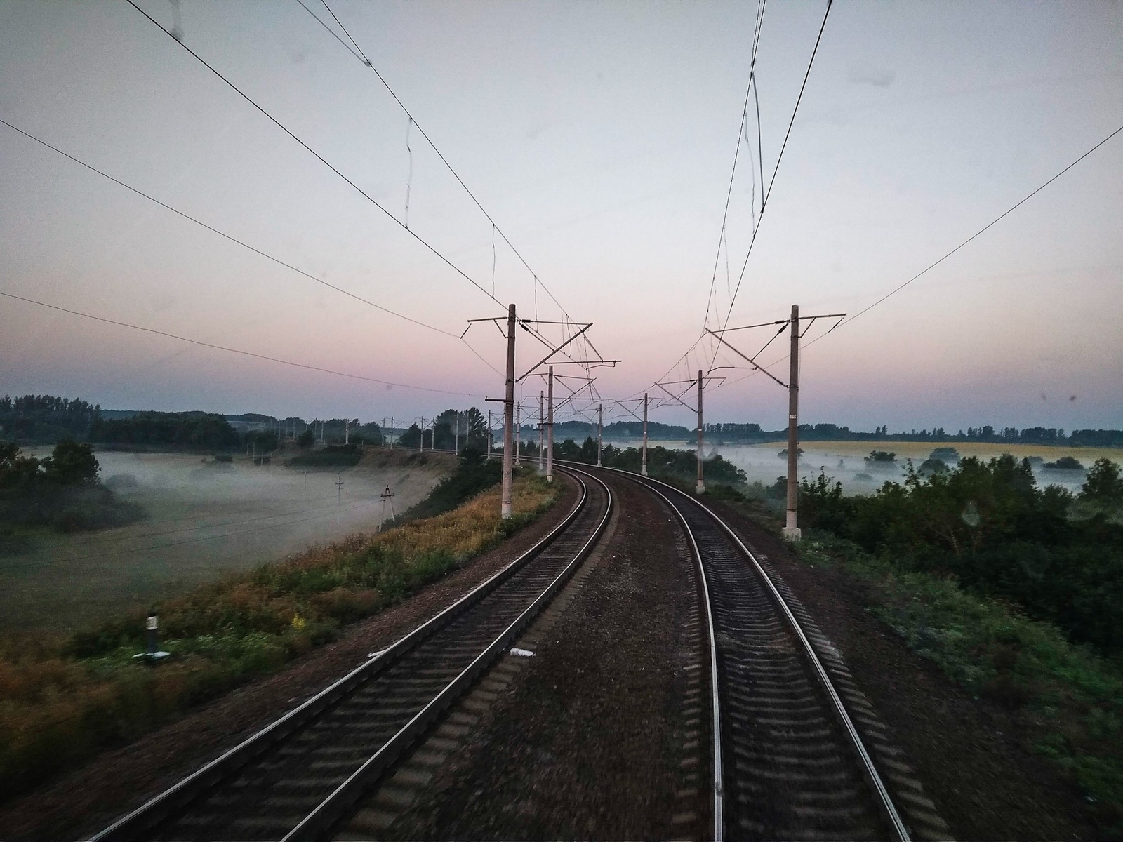 Sunrise moment. - My, Railway, Sunrise, Longpost