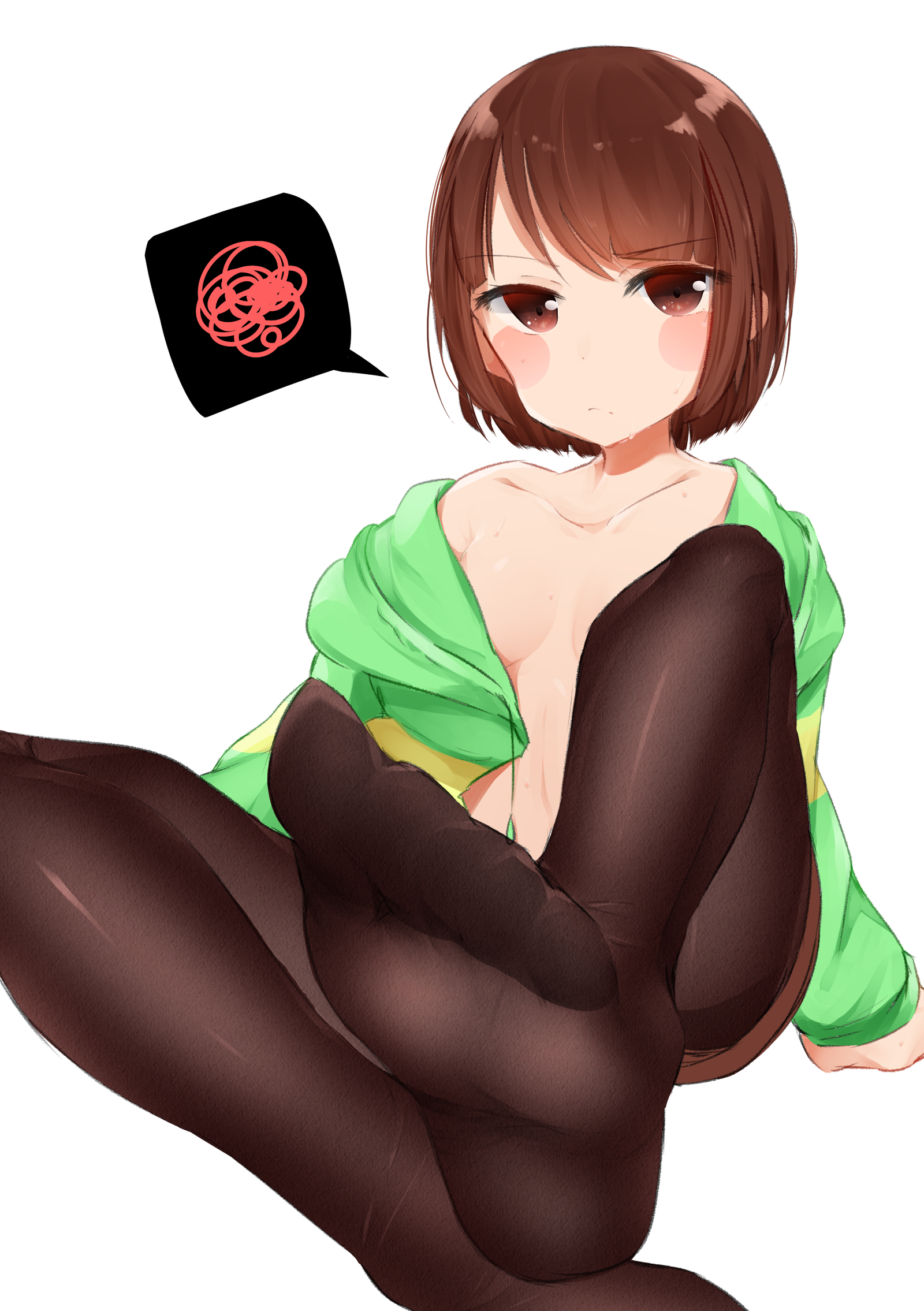 Summer tights Chara-chan - NSFW, Undertale, Chara, Колготки