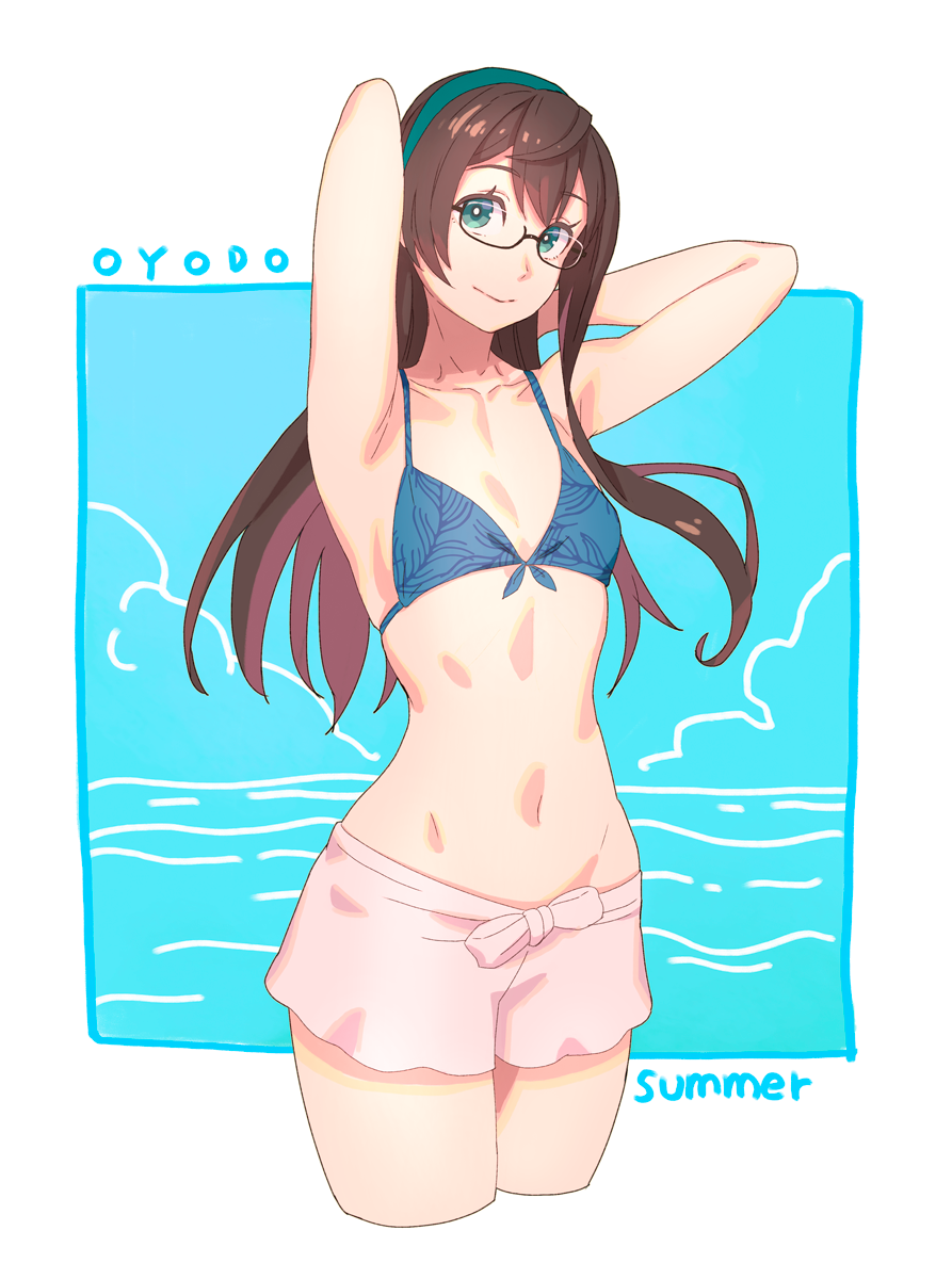 Ooyodo - Kantai collection, Ooyodo, Anime, Anime art, Swimsuit