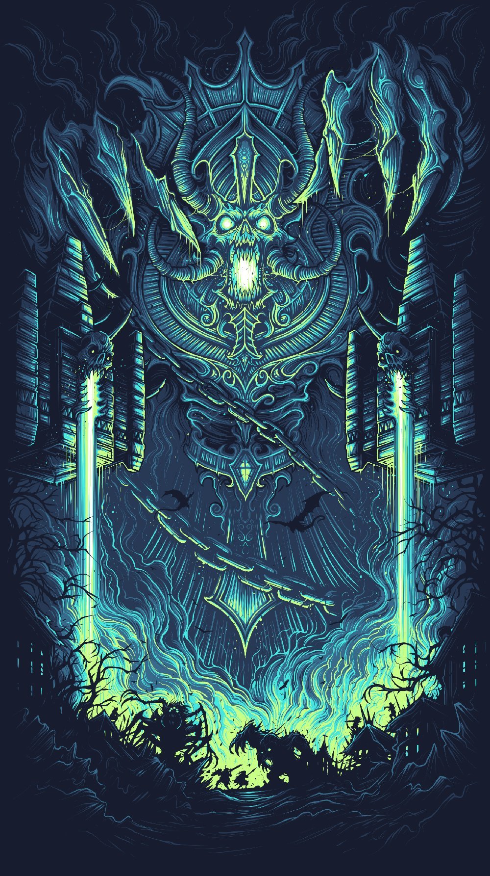 Gorgeous art by Dan Mumford - Art, Dark tower, Iron maiden, , , Keltuzad, , Longpost, Stephen King's dark tower, The Big Commotion in Little China